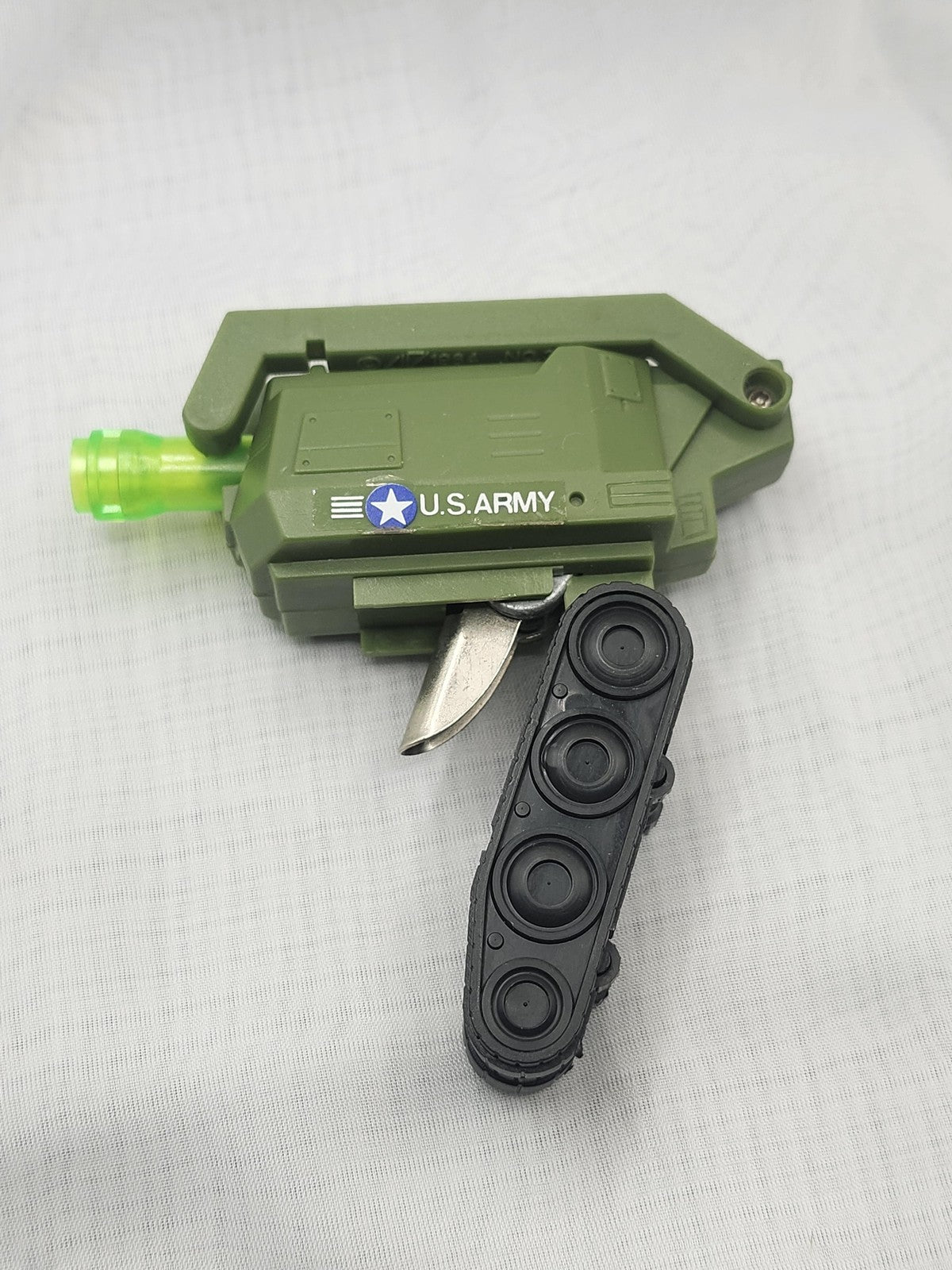 U.S. Army Toy Gun Accessory Green Black Plastic Action Figure Military Loose