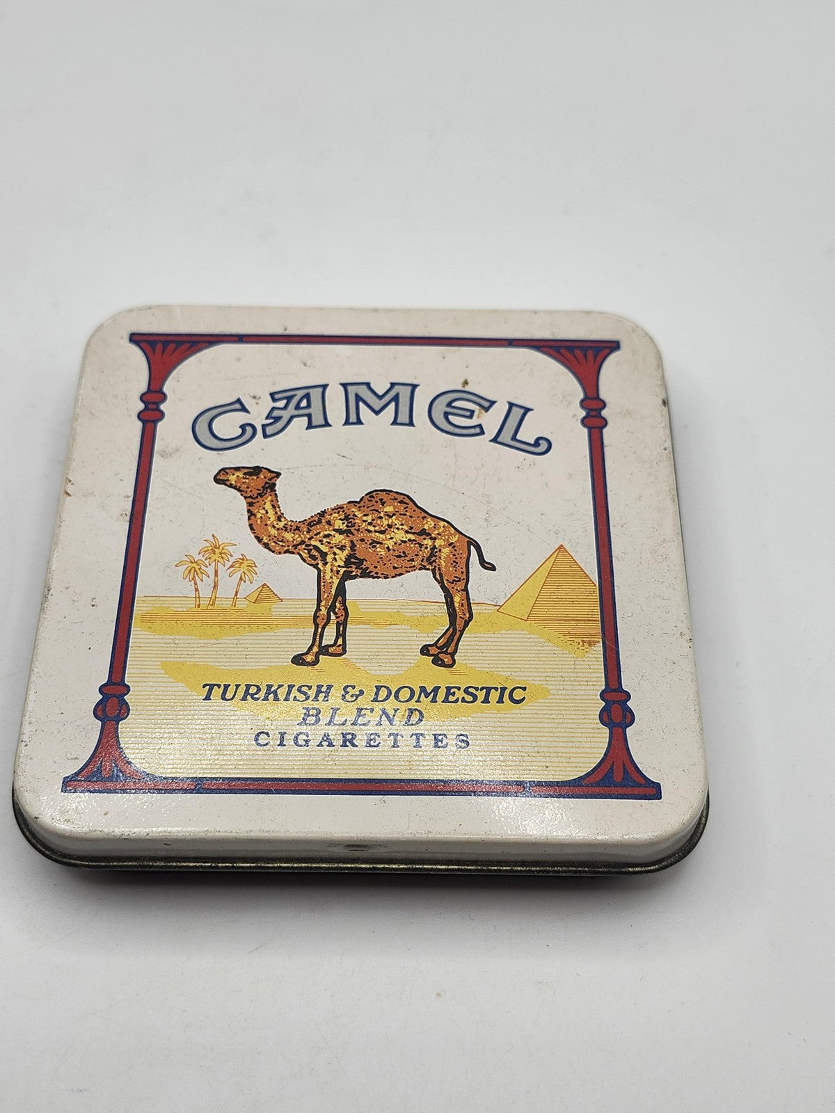 Vintage Camel Cigarette Tin Box Turkish & Domestic Blend Red White Hong Kong