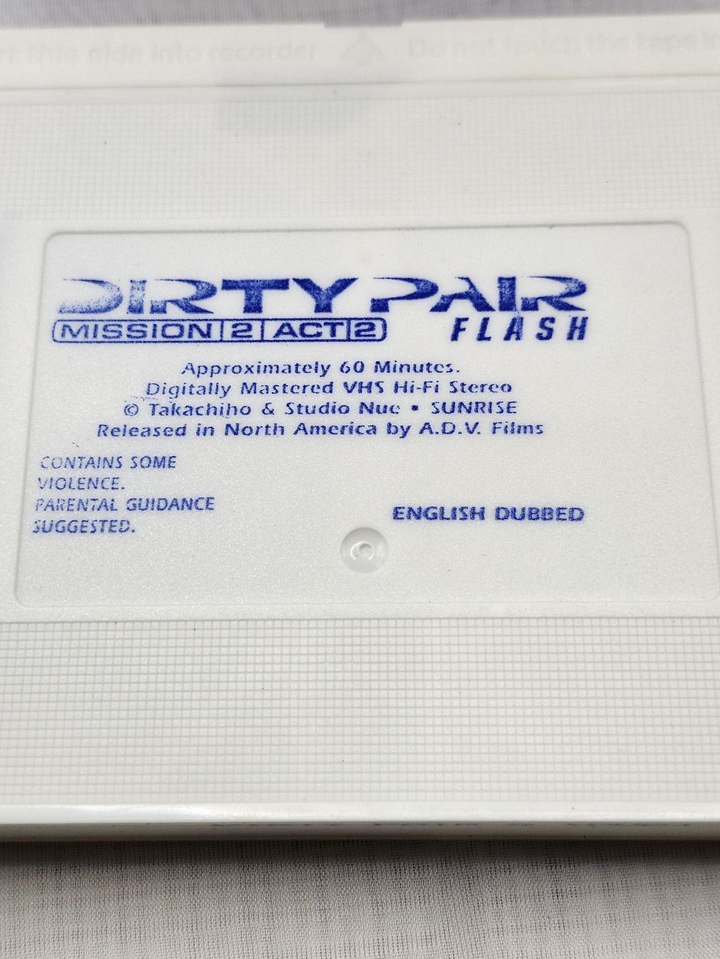 Dirty Pair Flash Mission 2 Act 2 VHS English Dubbed Anime Sci Fi Japan NTSC