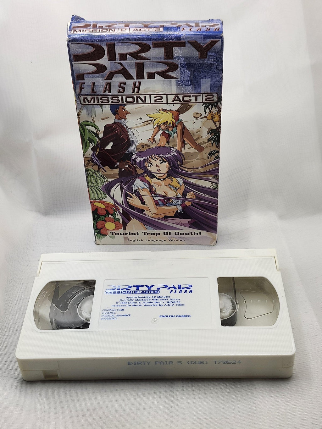 Dirty Pair Flash Mission 2 Act 2 VHS English Dubbed Anime Sci Fi Japan NTSC
