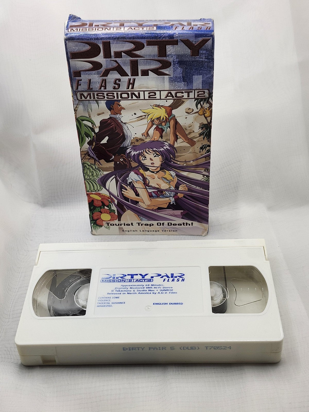 Dirty Pair Flash Mission 2 Act 2 VHS English Dubbed Anime Sci Fi Japan NTSC