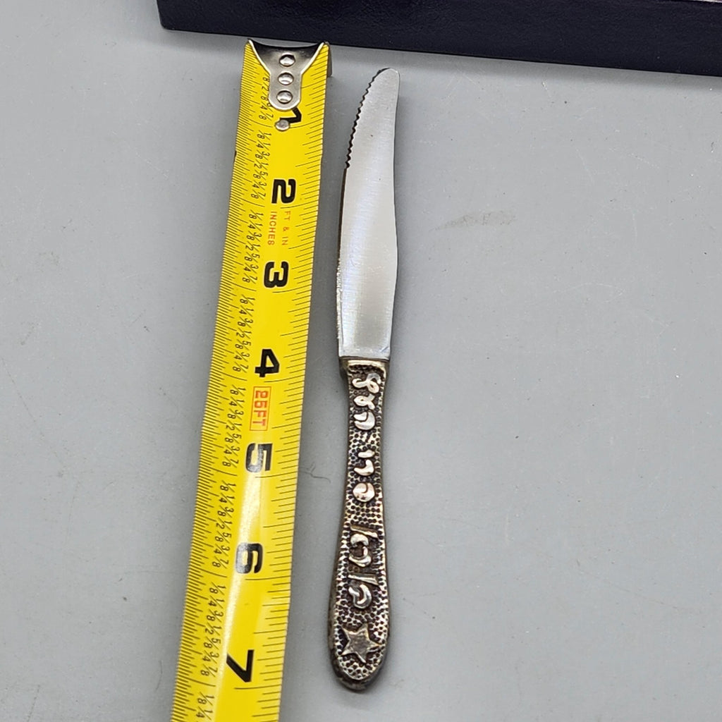 Vintage Israel Hercules Knife Set Bezalel Work 12 Tribes Judaica 6 Pc w/ Box