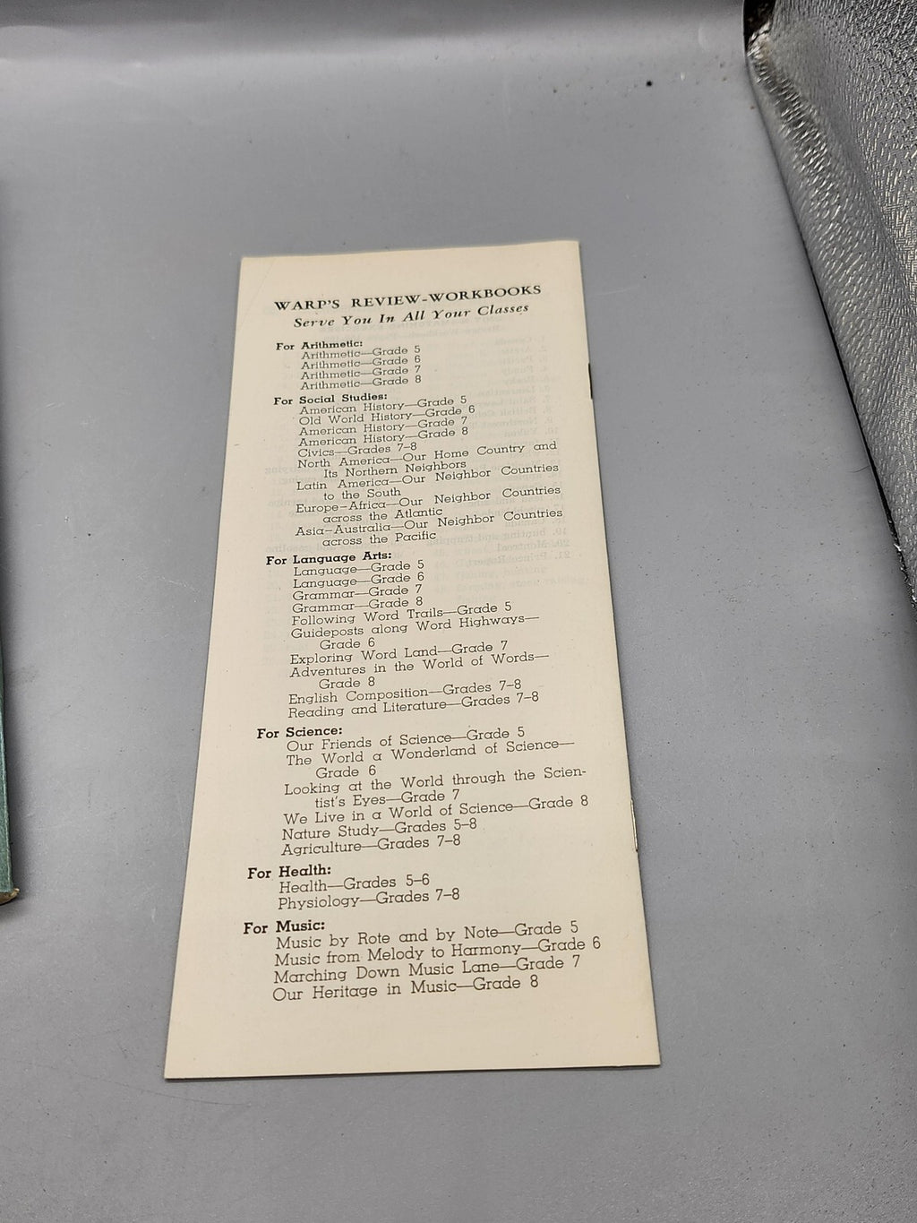 Vintage North America Review Workbook & Answer Key Blue PB Arco USA 1951