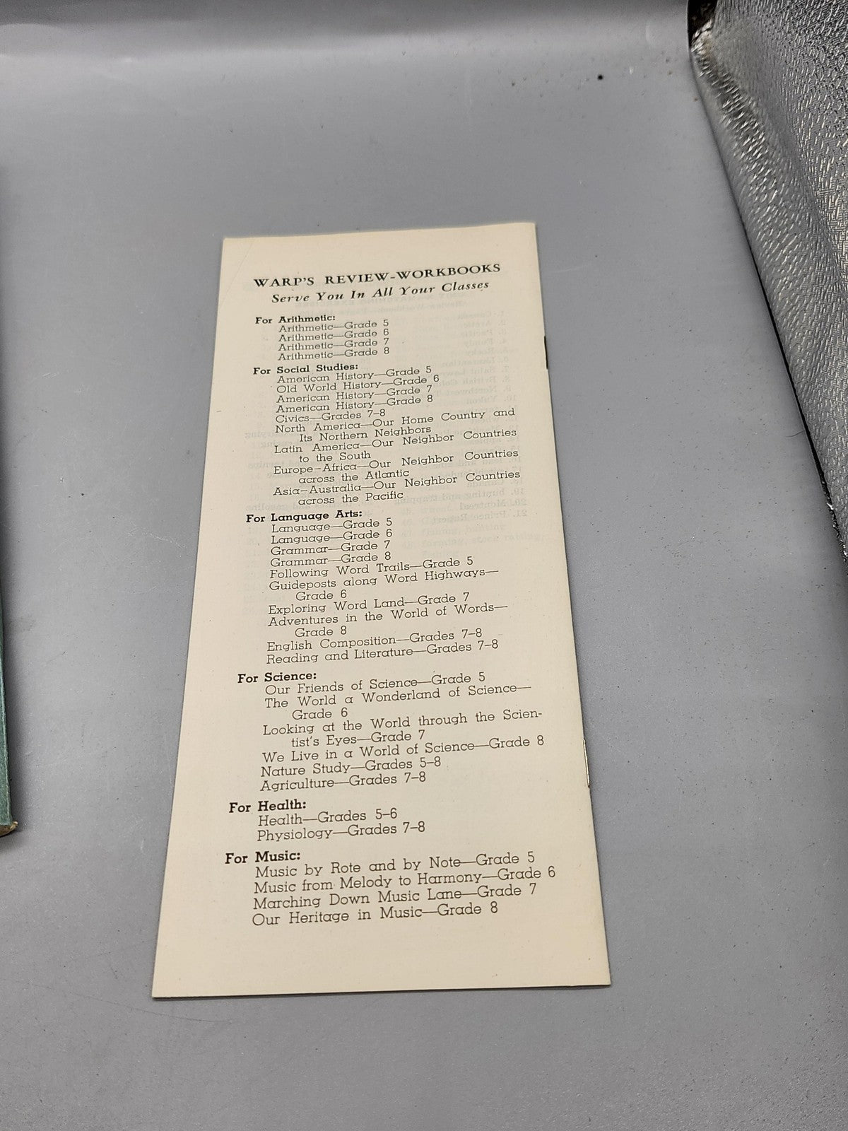 Vintage North America Review Workbook & Answer Key Blue PB Arco USA 1951