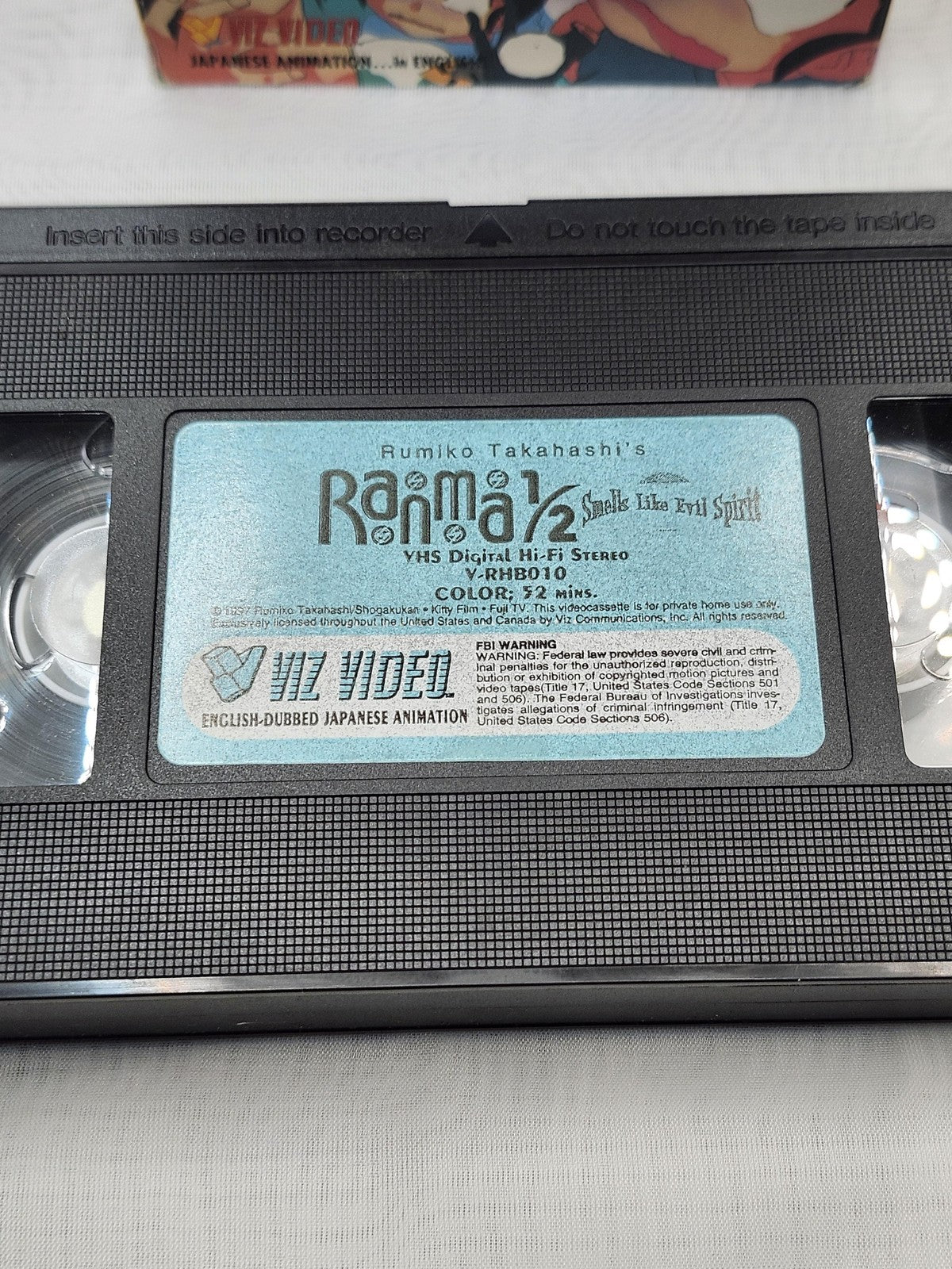Ranma 1/2 Smells Like Evil Spirit VHS Tape Viz Video English Dubbed Anime Japan