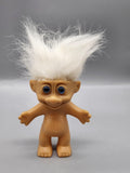 Troll Doll White Hair Blue Eyes Nude Vinyl Fantasy Figure Toy Collectible