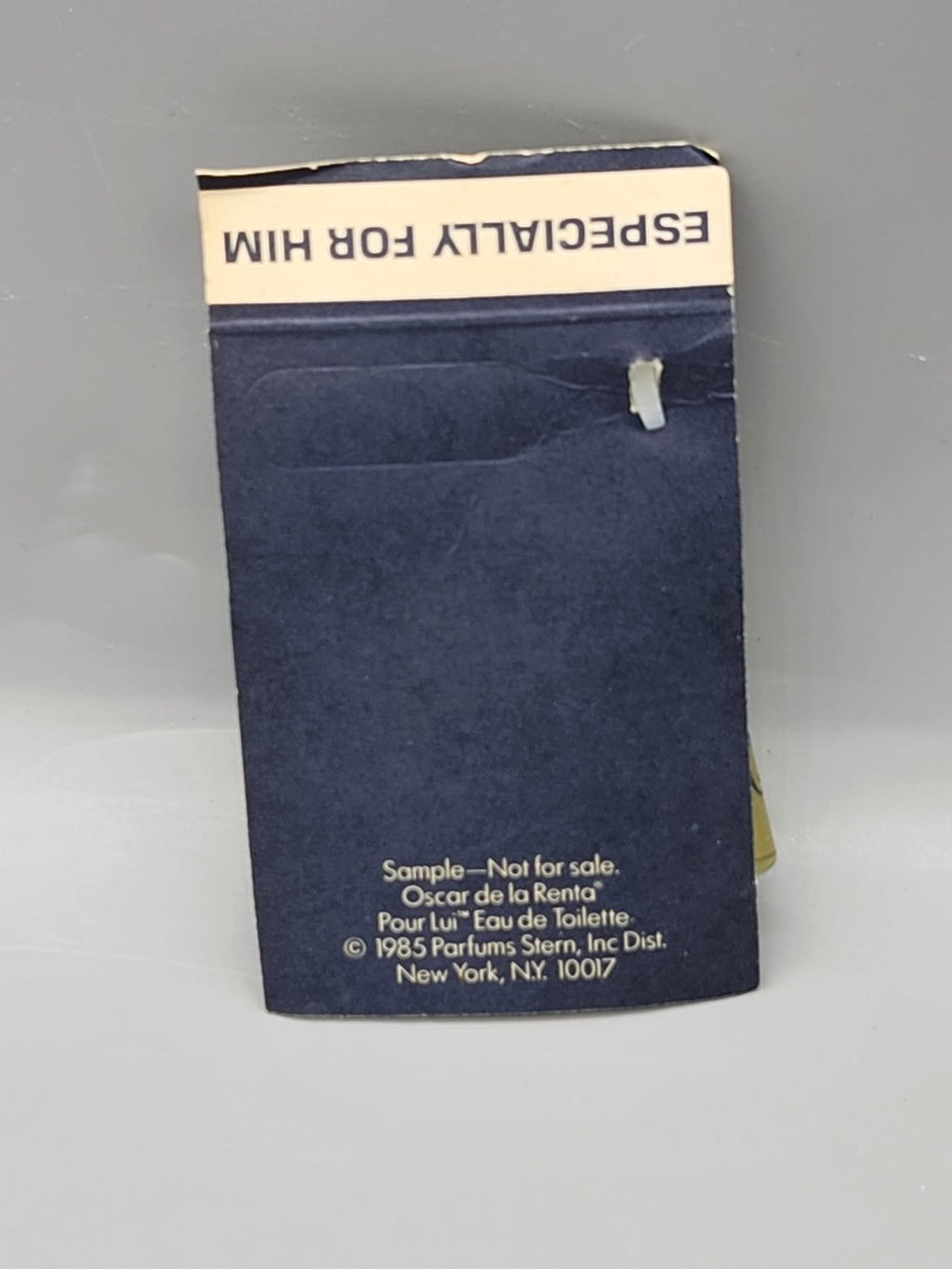 Vintage Oscar de La Renta Pour Lui EDT Sample Vial Card 1985 Fragrance