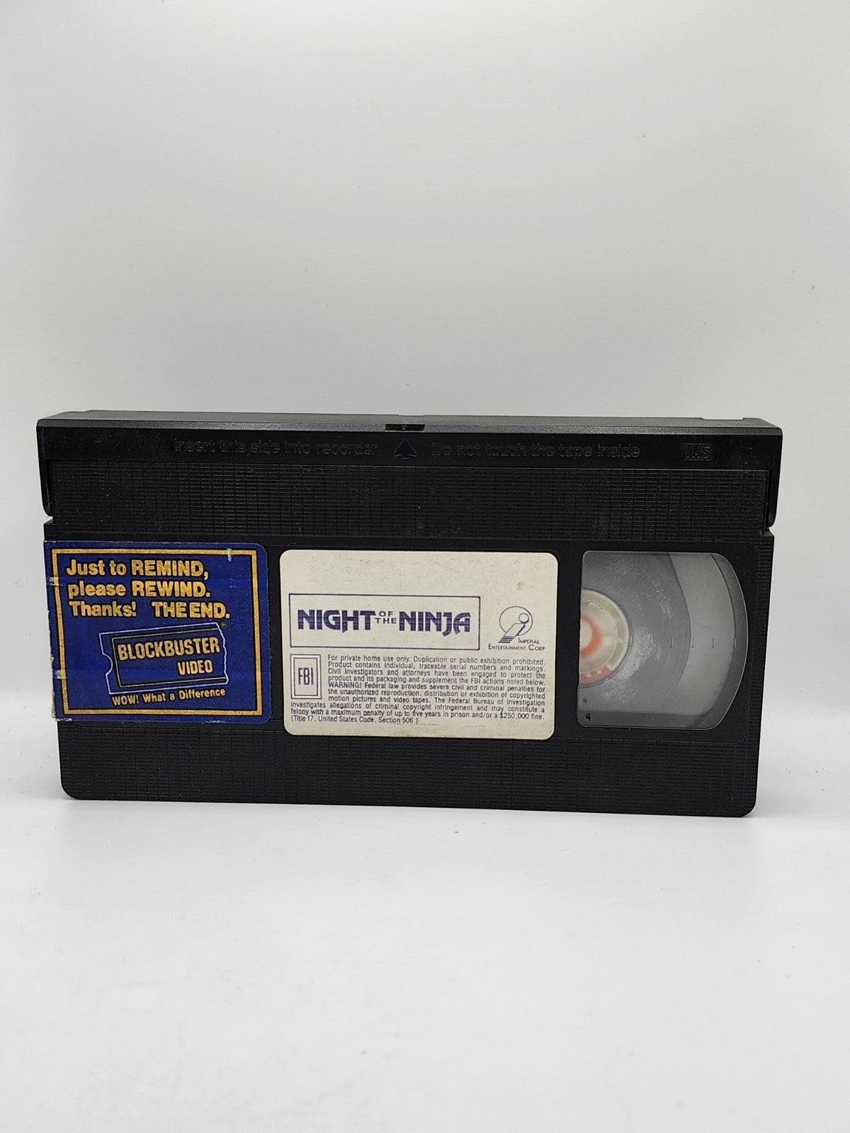Night of the Ninja VHS Blockbuster Rental Tape Vintage Martial Arts Movie