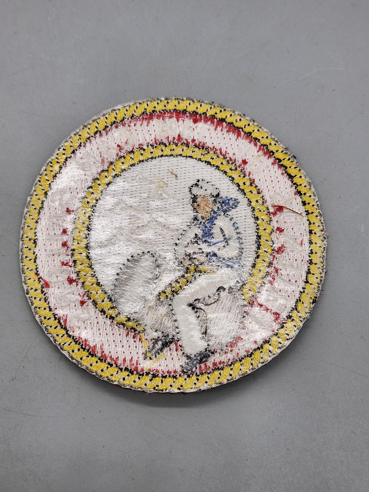 Friends Of Tin Can Sailors Navy Patch Round Red Blue Yellow Embroidered Cloth