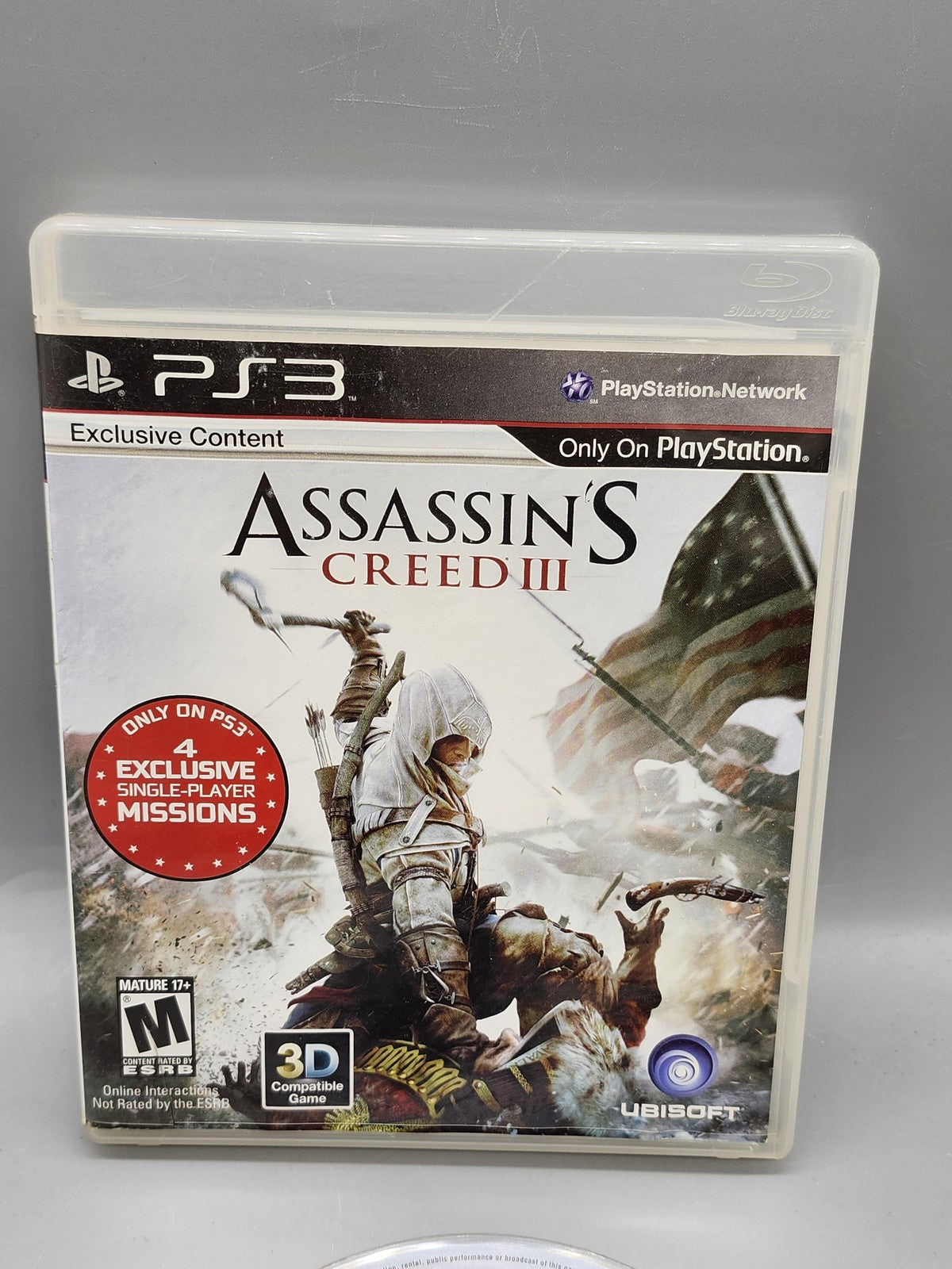 Assassin's Creed III PlayStation 3 PS3 Game M Ubisoft NTSC-U/C 2012 Manual