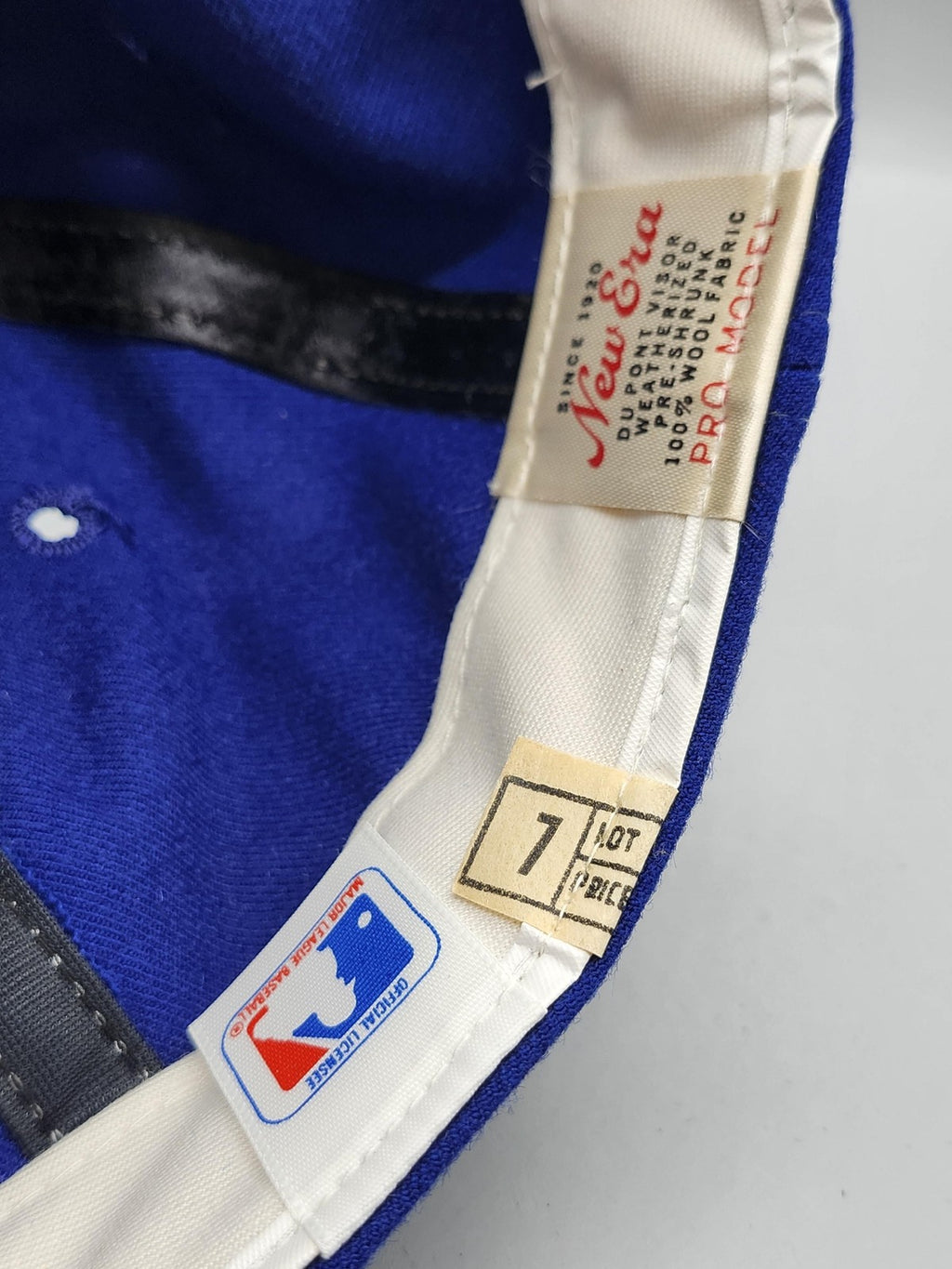 Vintage Milwaukee Brewers Hat Cap Fitted MLB Baseball New Era Mens 7 Blue 80s
