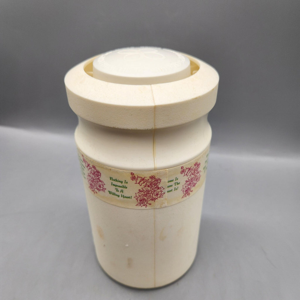 Dixie Beige Plastic Bathroom Toothbrush Holder Case Floral Inspirational Decor