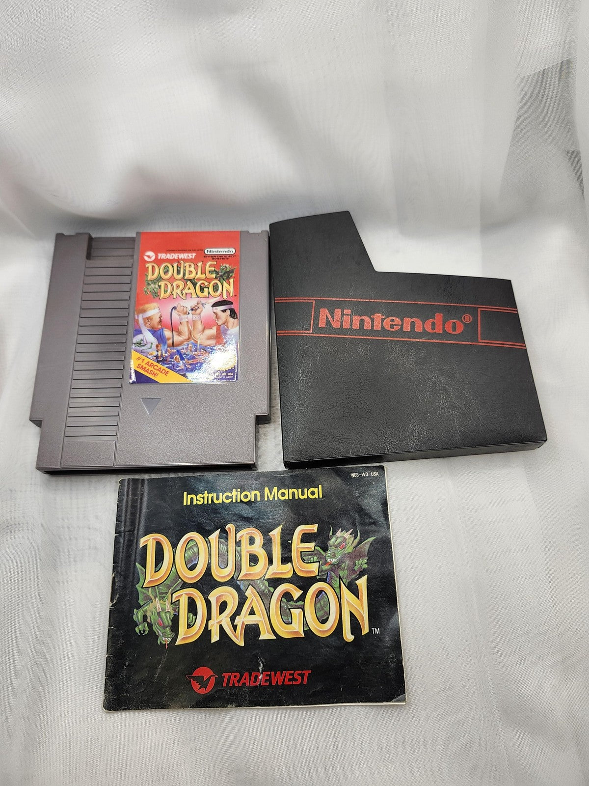 Double Dragon Nintendo NES Game Cart Manual Sleeve Tradewest NTSC-U/C 1988