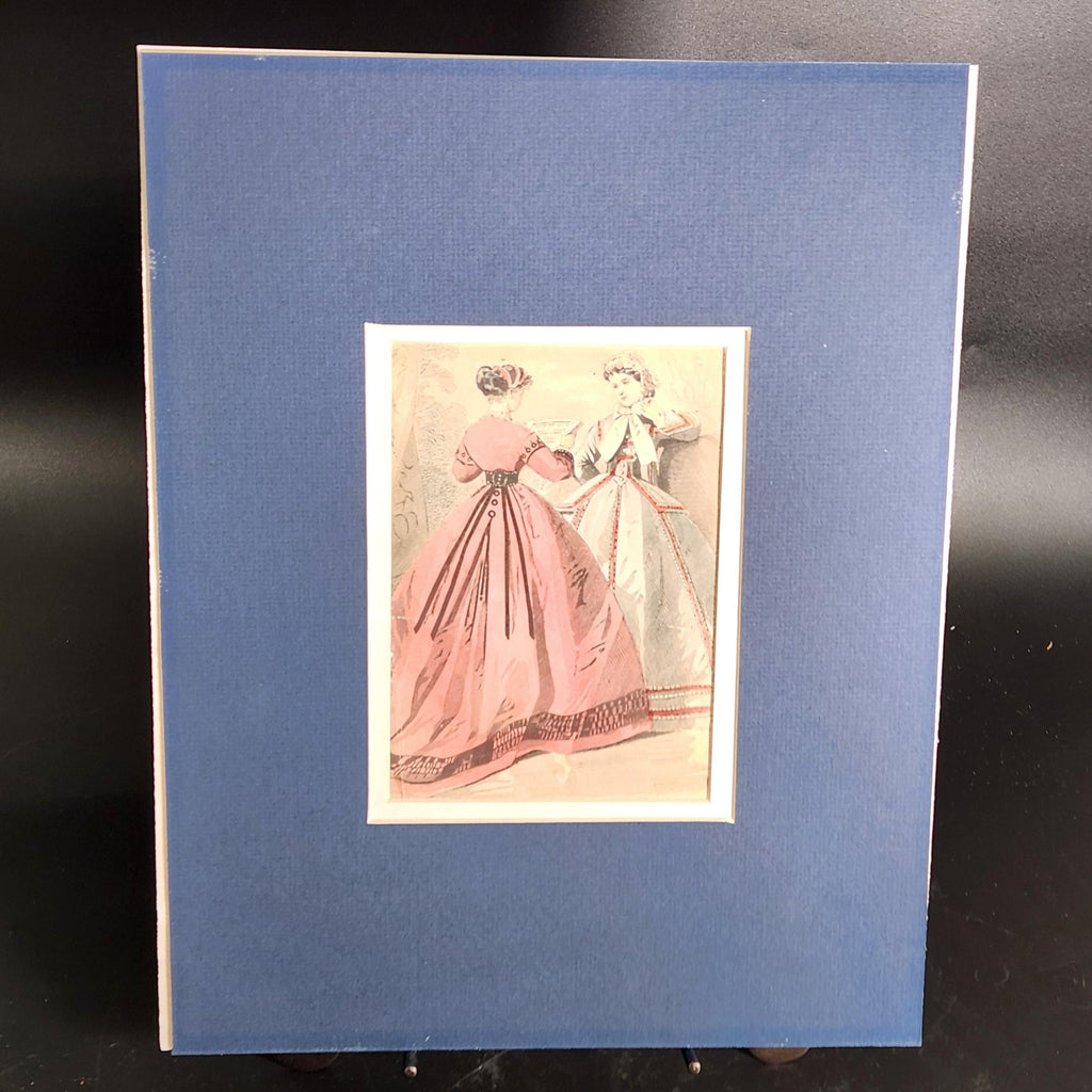 Vintage Les Modes Parisiennes Women Fashion Plate Steel Engraving French Matted