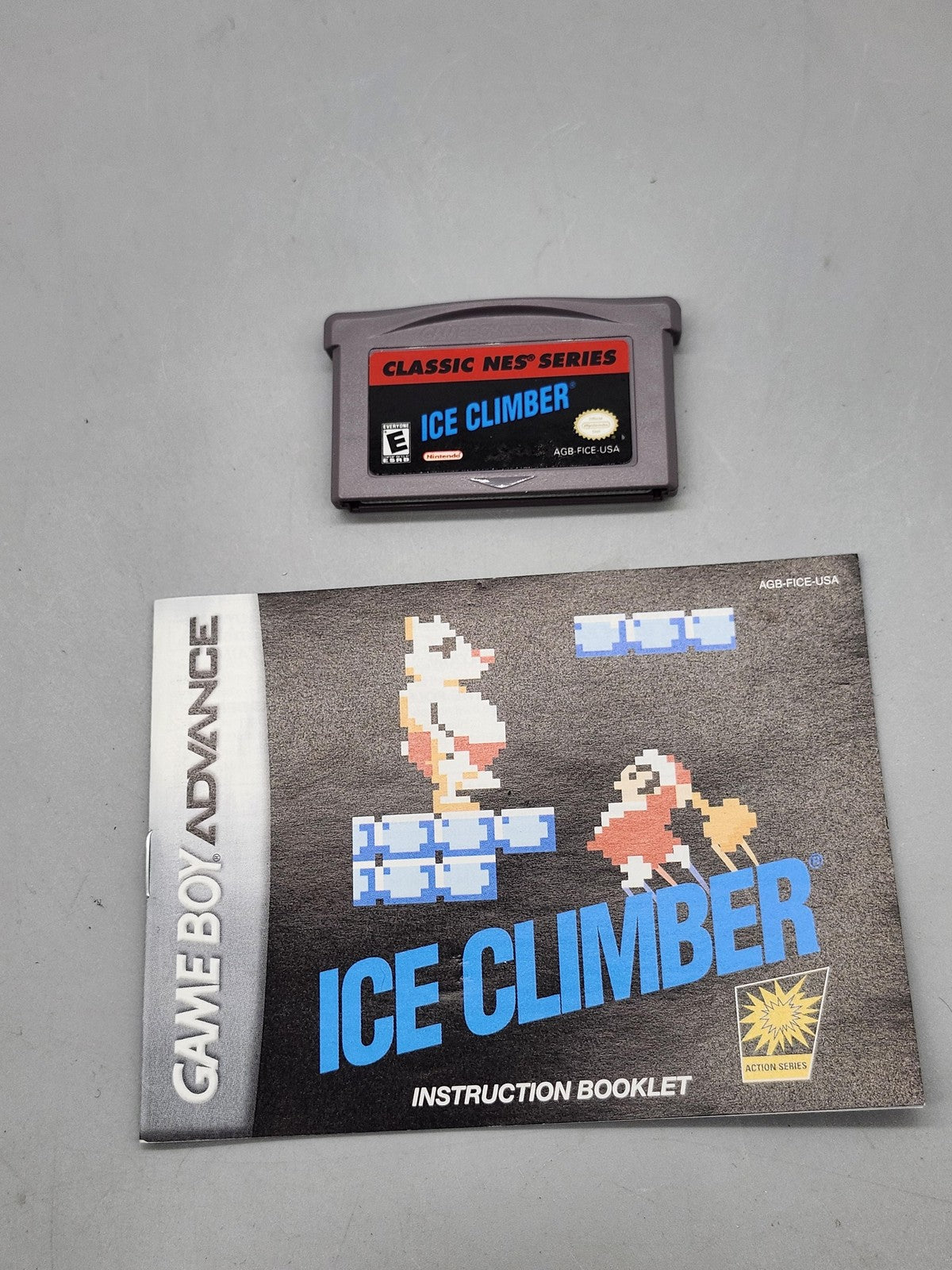 Ice Climber Classic NES Series Nintendo Game Boy Advance Cart Manual NTSC-U/C E