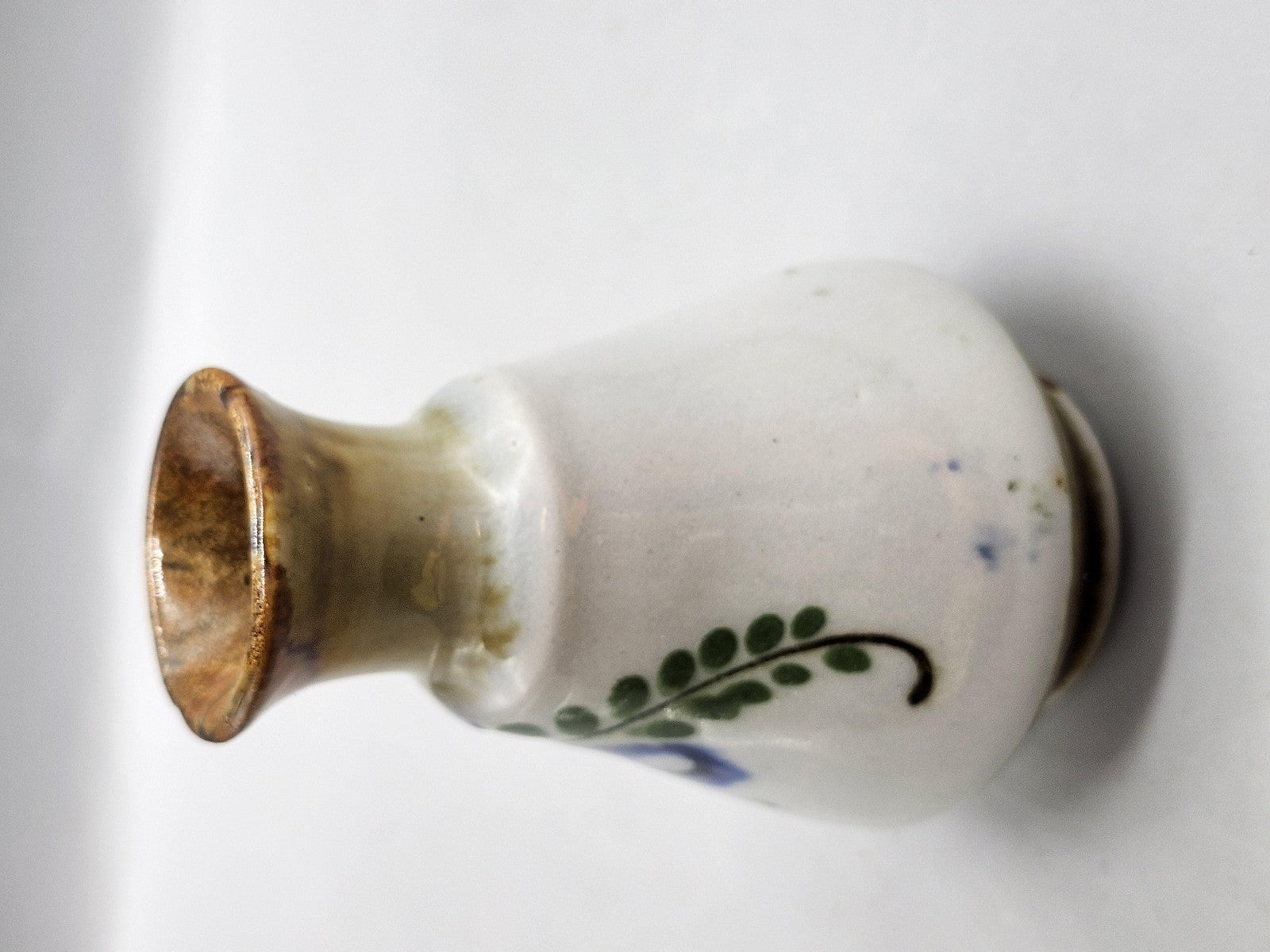 Multicolor Floral Mexican Ceramic Bud Vase Hand Painted Art Pottery Table Decor