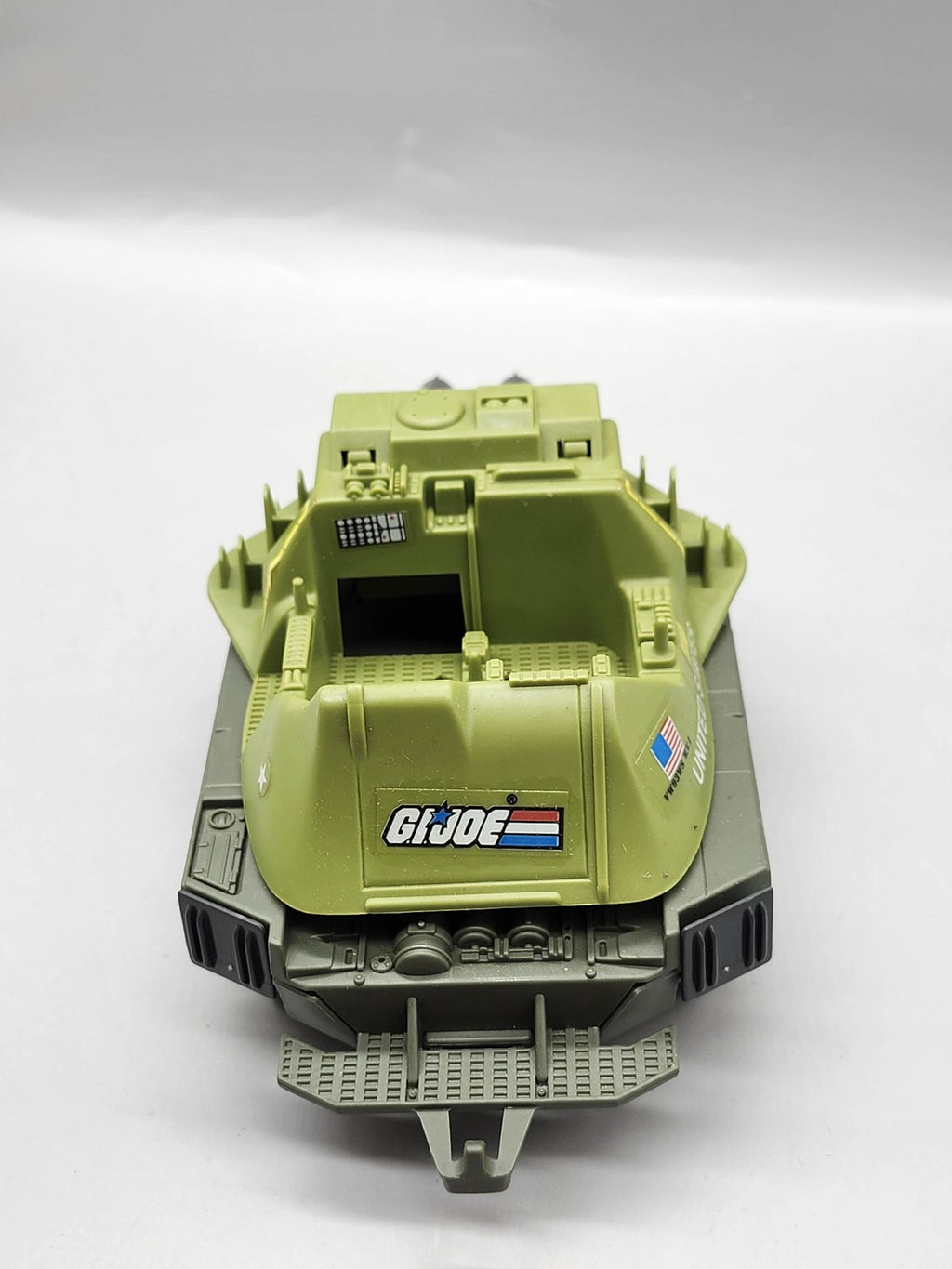 Vintage 1987 G.I. Joe Tank Car Hasbro Green Plastic Toy Military Loose Cannon