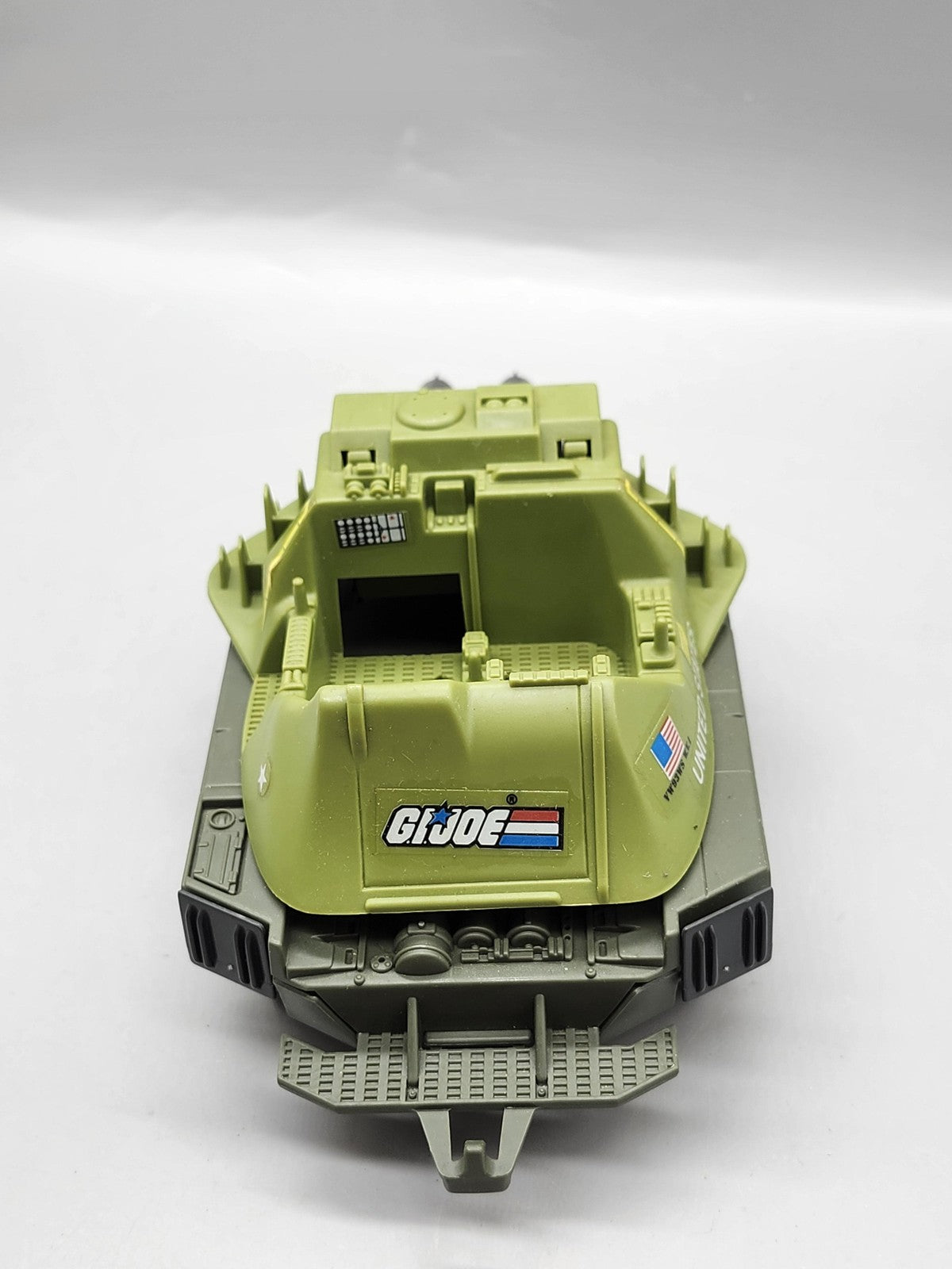 Vintage 1987 G.I. Joe Tank Car Hasbro Green Plastic Toy Military Loose Cannon