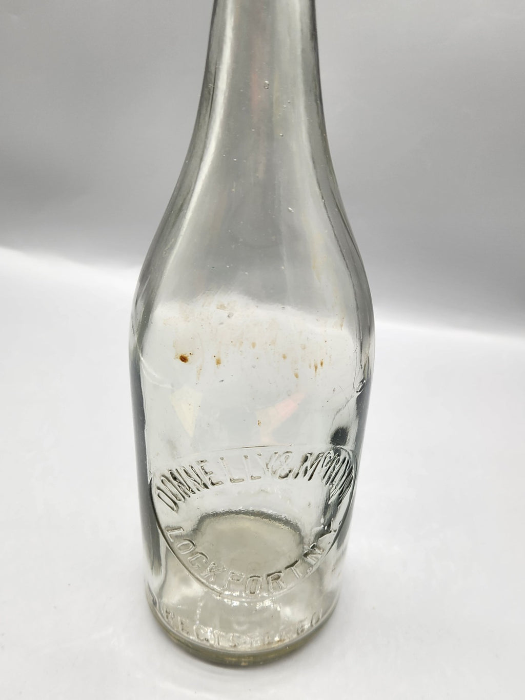 Vintage Donnelly & McGann Lockport NY Embossed Soda Bottle Rochester NY