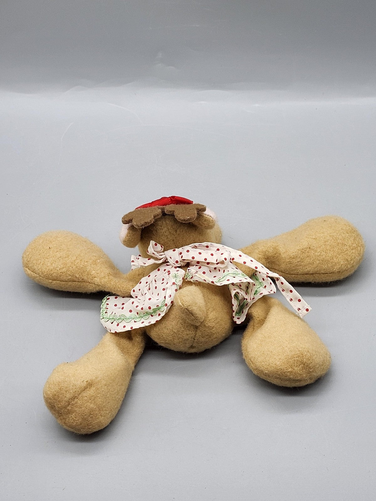 Vintage Hallmark Rhonda Reindeer Sewn Toy Plush Small Tan Stuffed Christmas 1984