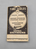 Vintage 1949 Central Greyhound Bus Timetable Booklet Black White USA New York