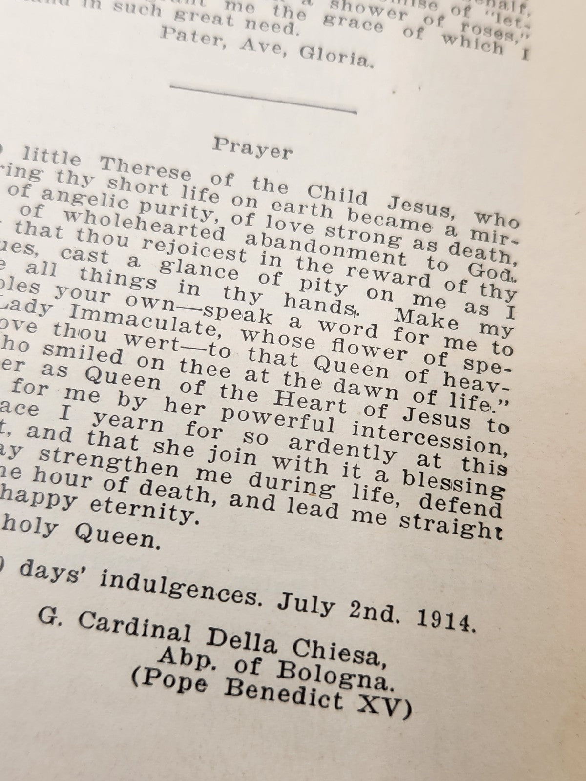 1936 Litany & Novena of the Little Flower St Therese Catholic Prayer Booklet