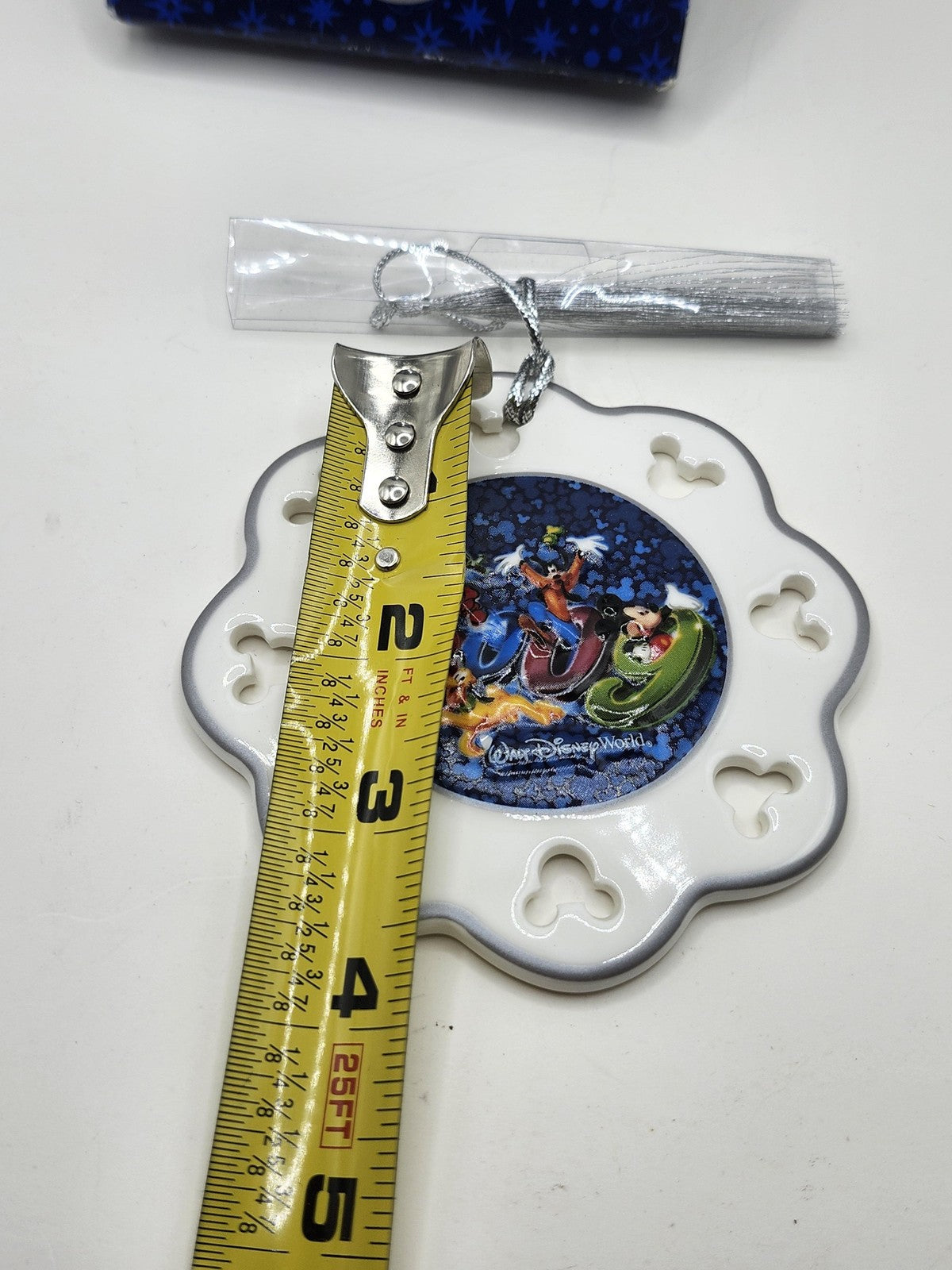 Disney 2009 Collector's Ornament Walt Disney World Porcelain Blue Mickey Mouse