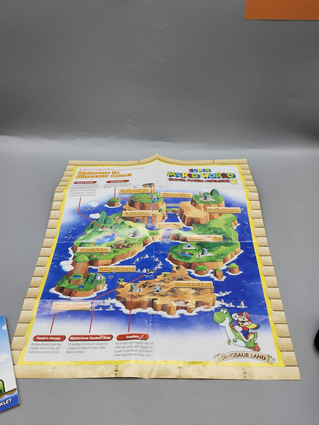 Super Mario World Super Mario Advance 2 Nintendo GBA Cart Manual Map NTSC-U/C E