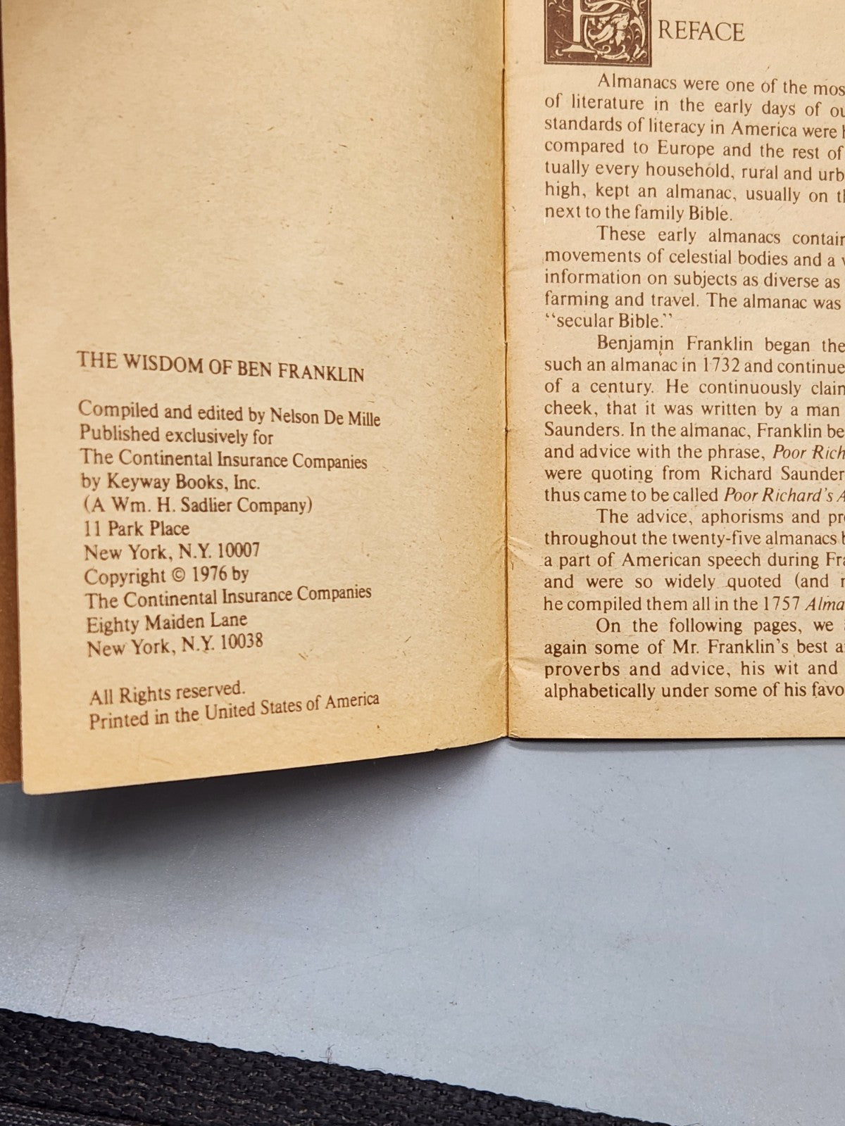 1976 The Wisdom of Ben Franklin Poor Richard’s Almanac Vintage Paperback