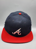 Vintage Atlanta Braves Hat Cap Fitted Mens 6 7/8 Blue MLB Baseball New Era
