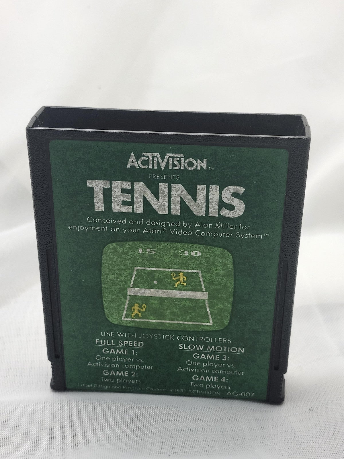 Tennis Atari 2600 Game Cartridge Activision Sports Multiplayer 1981 NTSC-U/C
