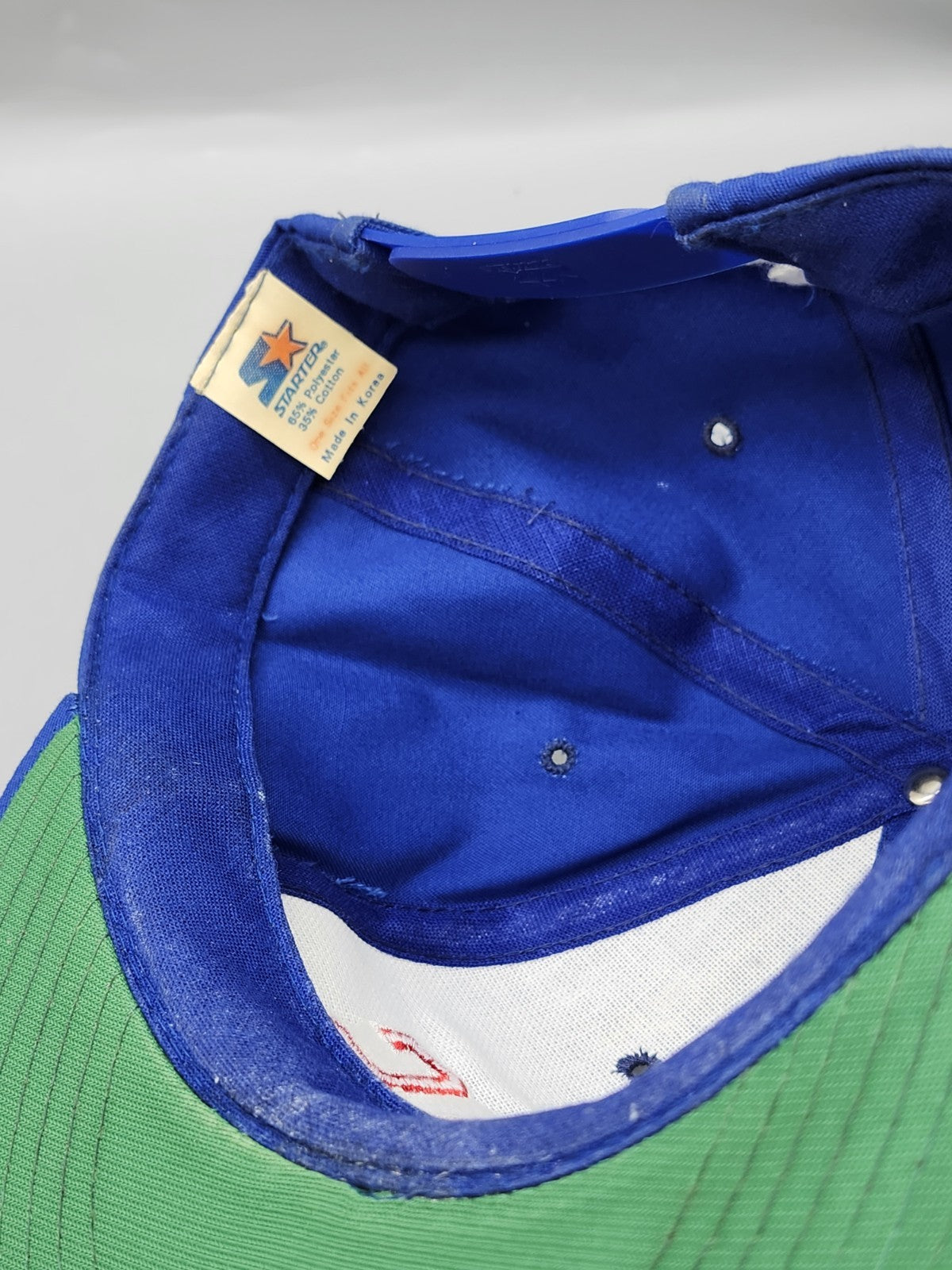 Vintage Starter Kansas Jayhawks Snapback Hat Made in Korea NCAA Cap