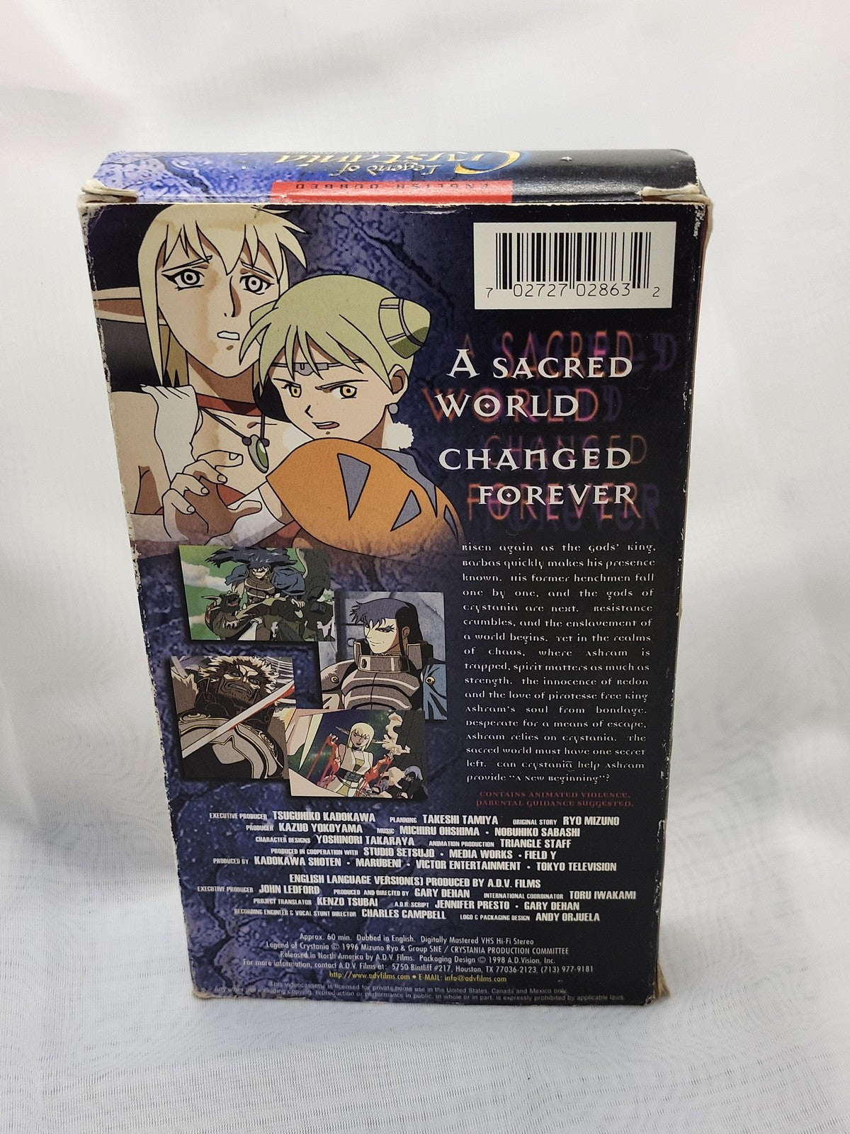 Vintage Legend Of Crystania A New Beginning VHS ADV Films Anime Japan Eng Dub