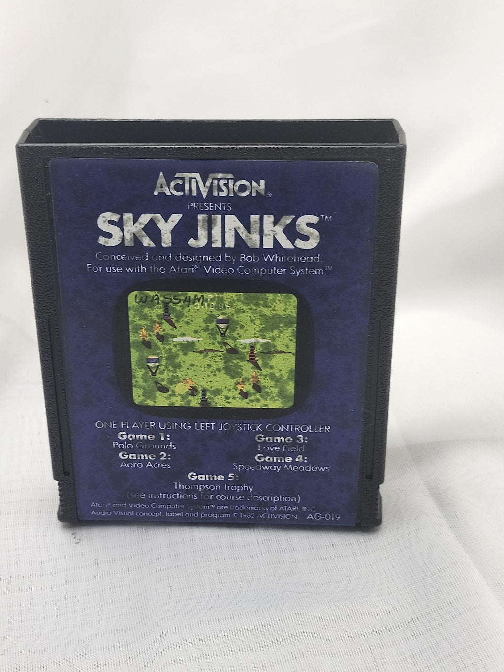 Sky Jinks Atari Video Computer System Game Cart Activision 1982 Racing AG-019