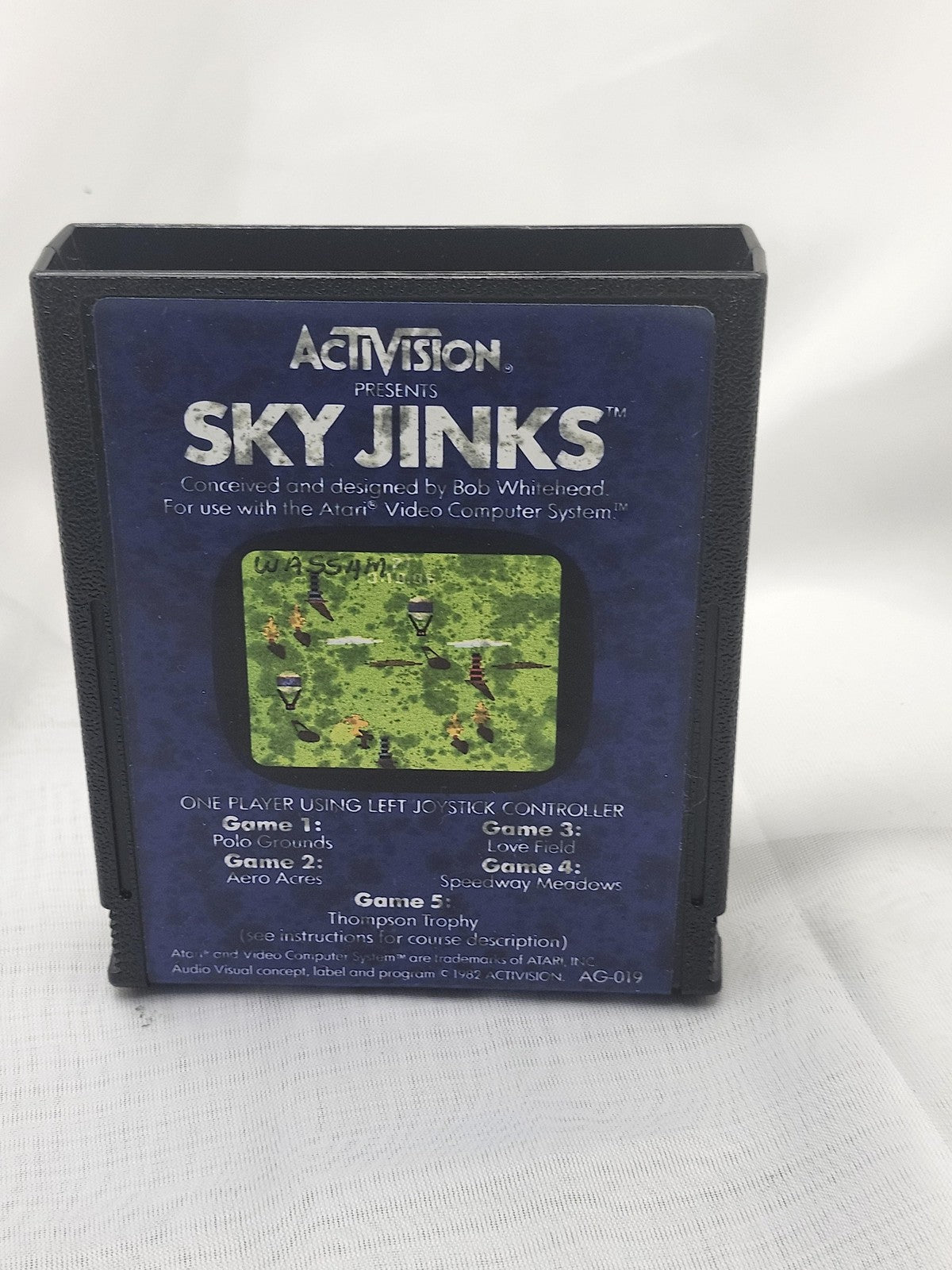 Sky Jinks Atari Video Computer System Game Cart Activision 1982 Racing AG-019