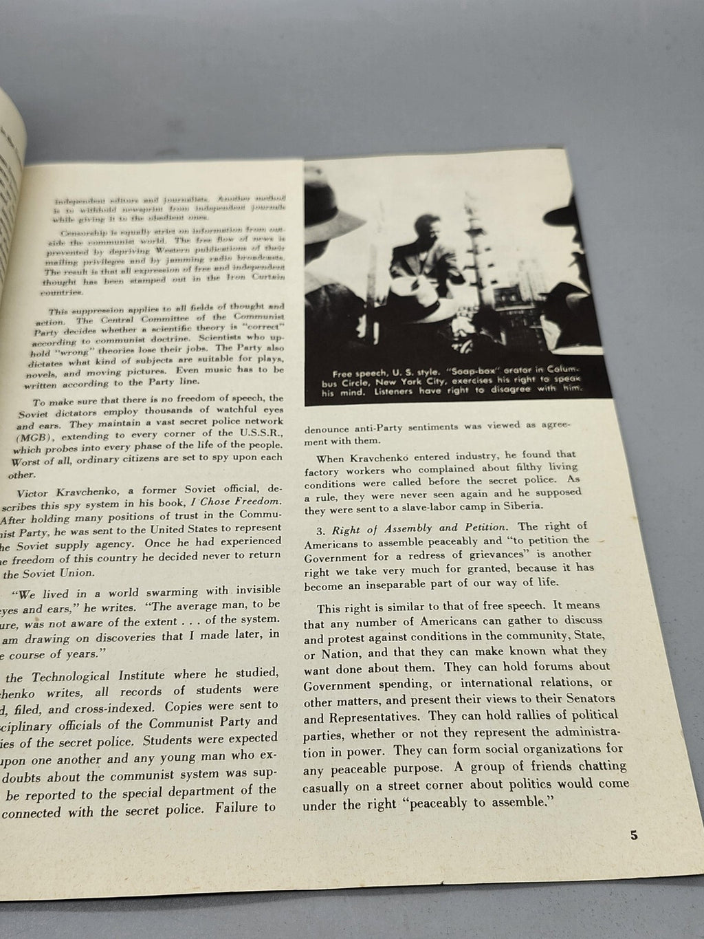 Vintage Armed Forces Talk 407 Communism And Bill Of Rights US Military Booklet