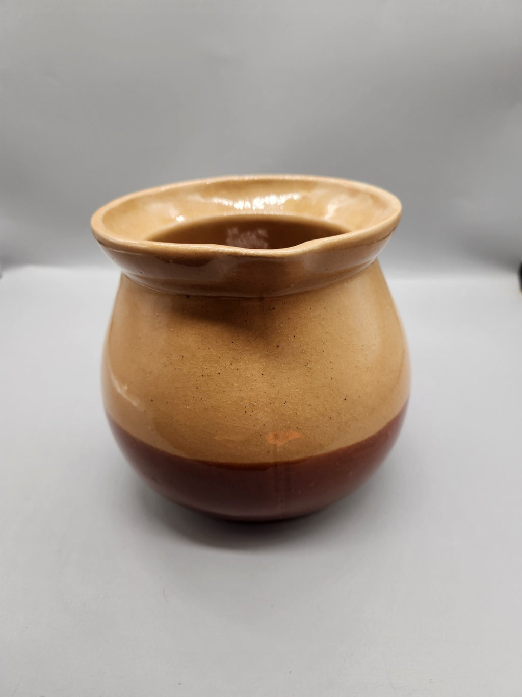 Vintage Cabinart Bakeware USA Covered Pitcher Stoneware Brown Tan Rustic...