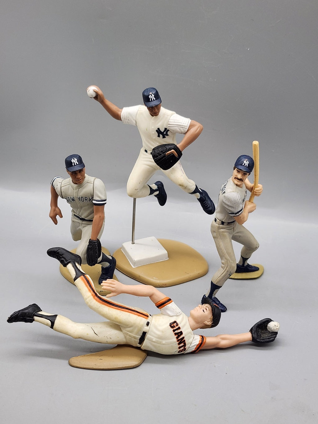 MLB Baseball Player Figurines Lot Yankees Giants 1996 1999 4 Figures