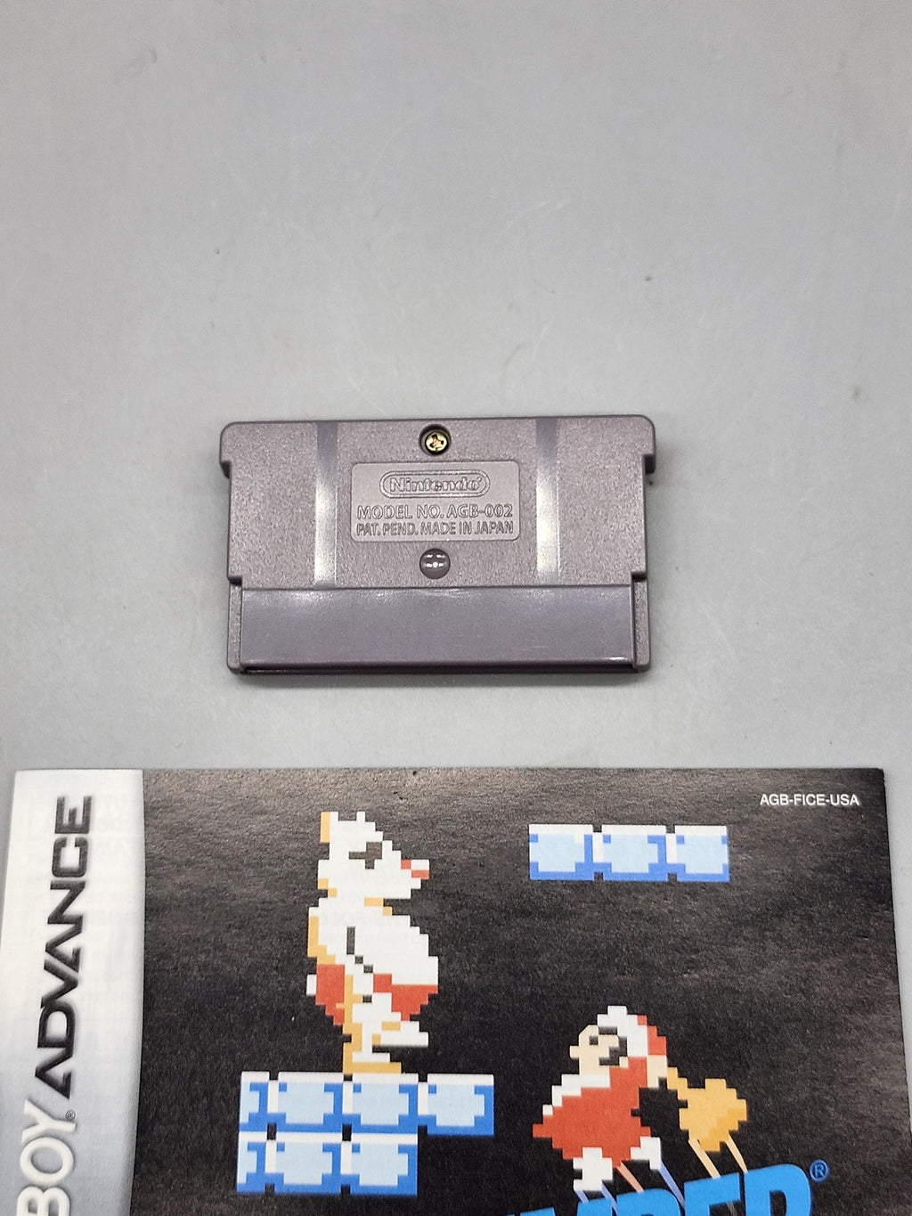 Ice Climber Classic NES Series Nintendo Game Boy Advance Cart Manual NTSC-U/C E