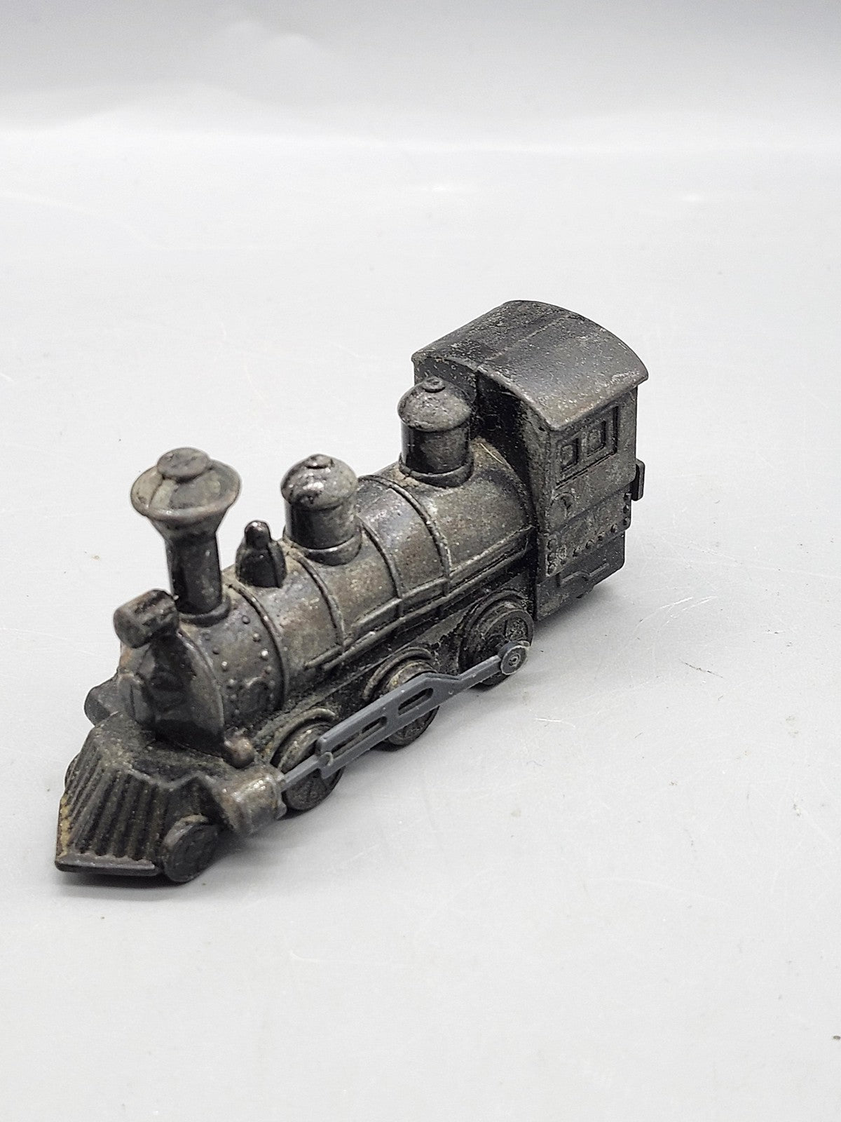 Vintage Steel Train Locomotive Pencil Sharpener Small Silver Tone Desktop Decor