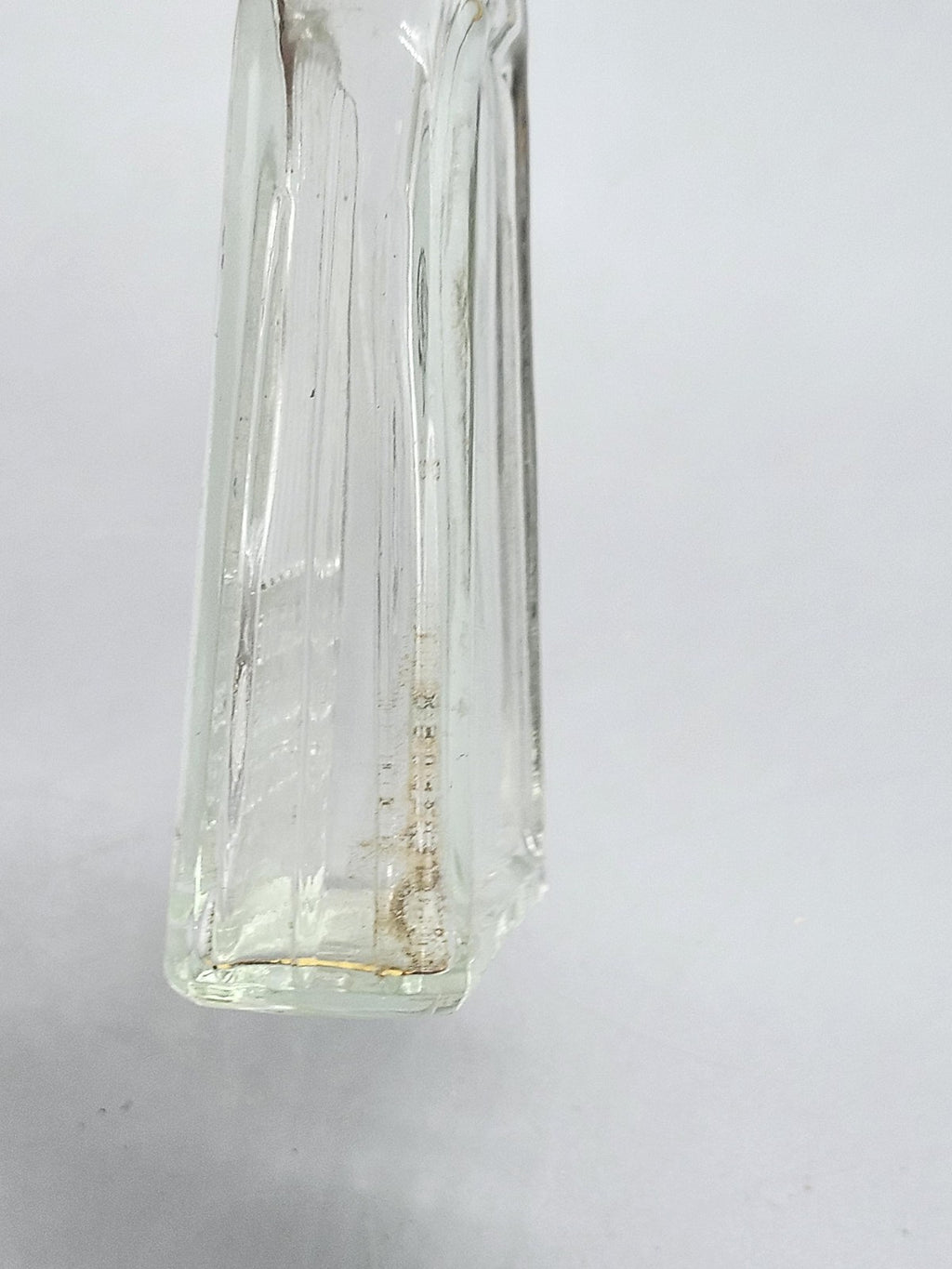 Vintage Justrite Flavors Embossed Clear Glass Bottle Rochester New York Food