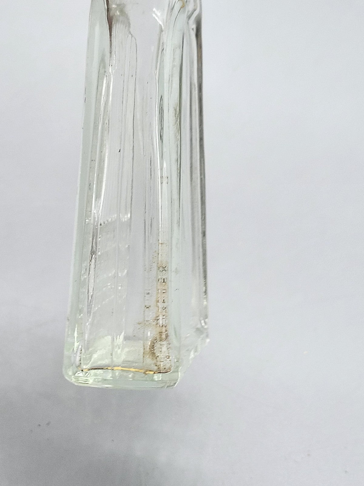 Vintage Justrite Flavors Embossed Clear Glass Bottle Rochester New York Food