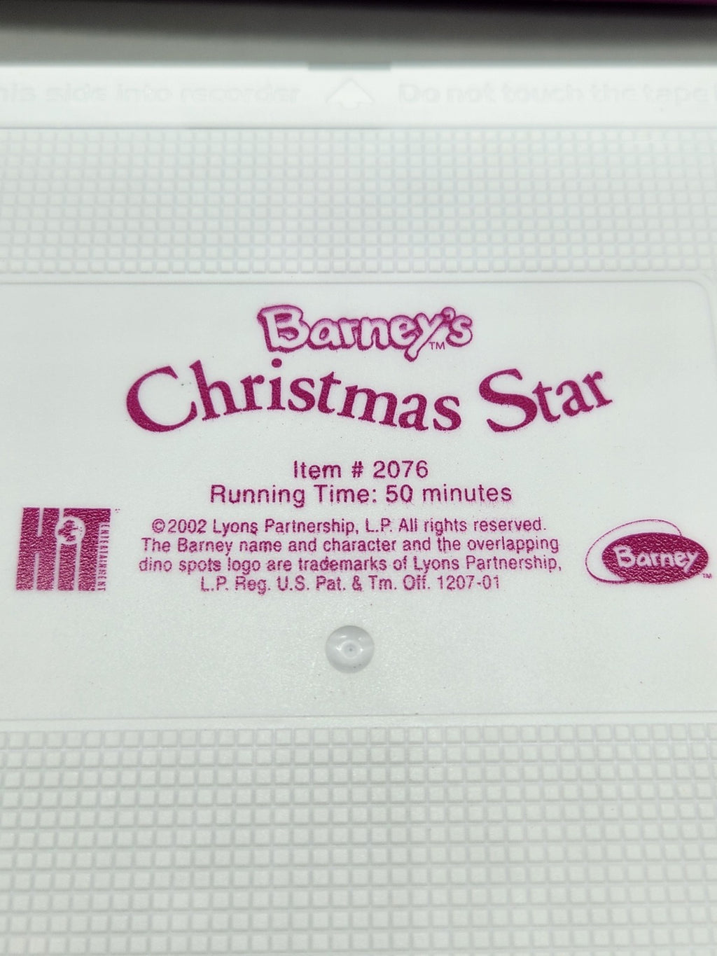 Barney’s Christmas Star VHS 2002 HIT Entertainment Holiday Movie Tested Kids...