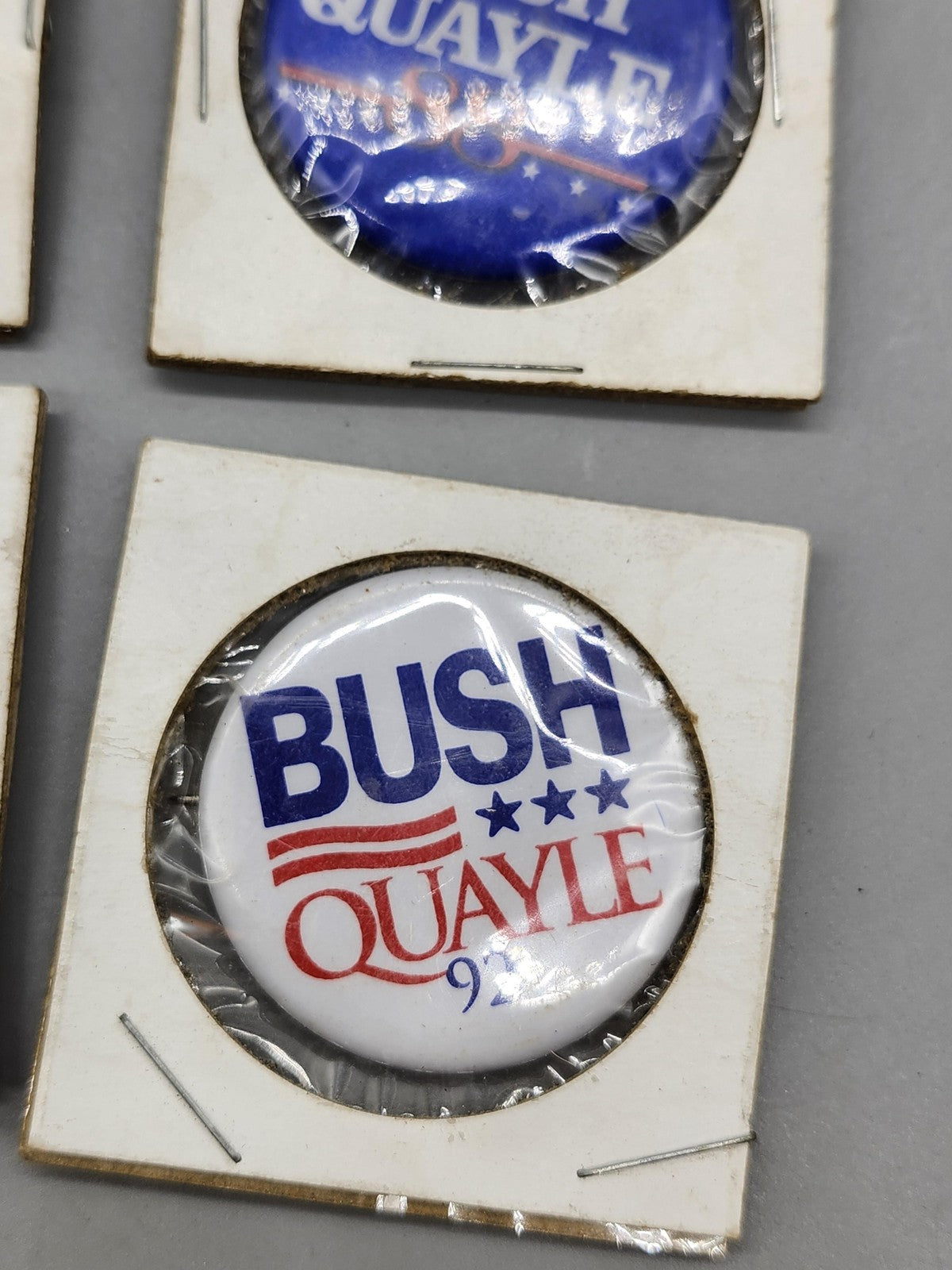 Vintage Bush Quayle Campaign Pinback Buttons Lot 5 1988 1992 Blue White Red