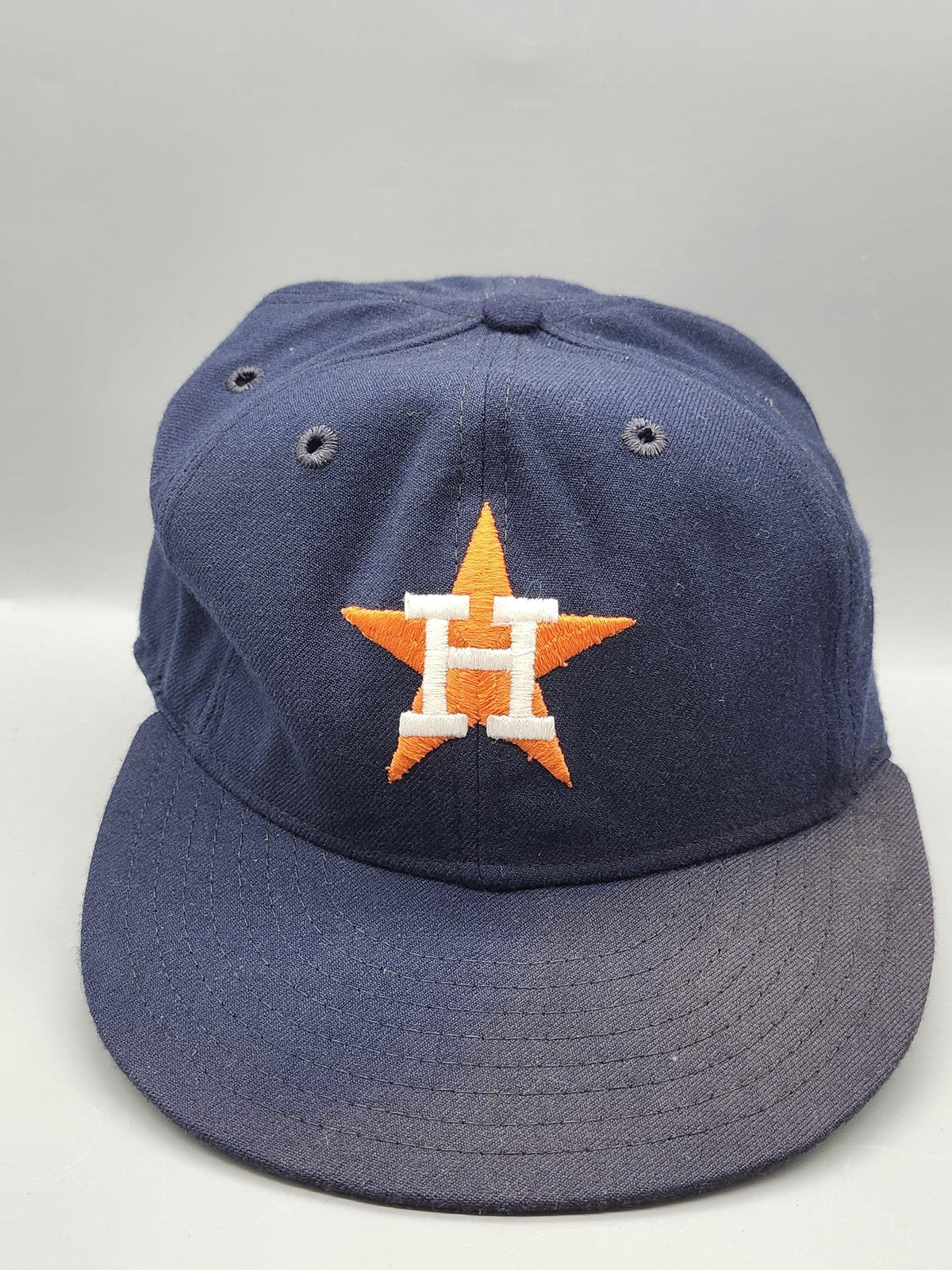 Vintage Houston Astros Hat Cap Fitted Mens 7 1/2 Blue MLB Baseball New Era Pro