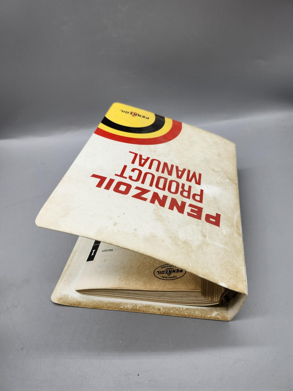 Vintage Pennzoil Product Manual Pennzoil PB Ring-Bound Loose-Leaf White USA Oil