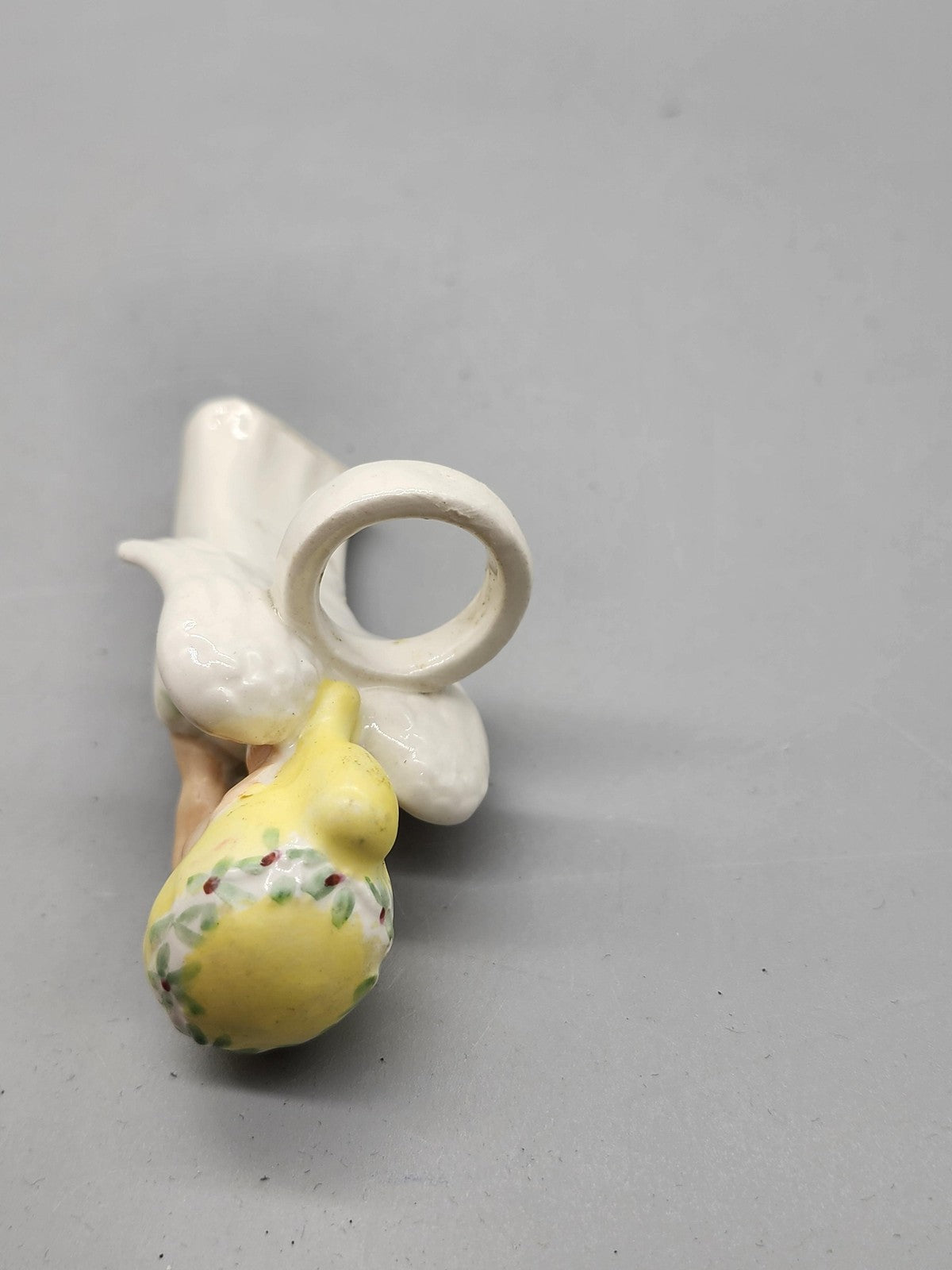 Vintage Ceramic Praying Angel Figurine Small Ring Holder Christmas White Decor
