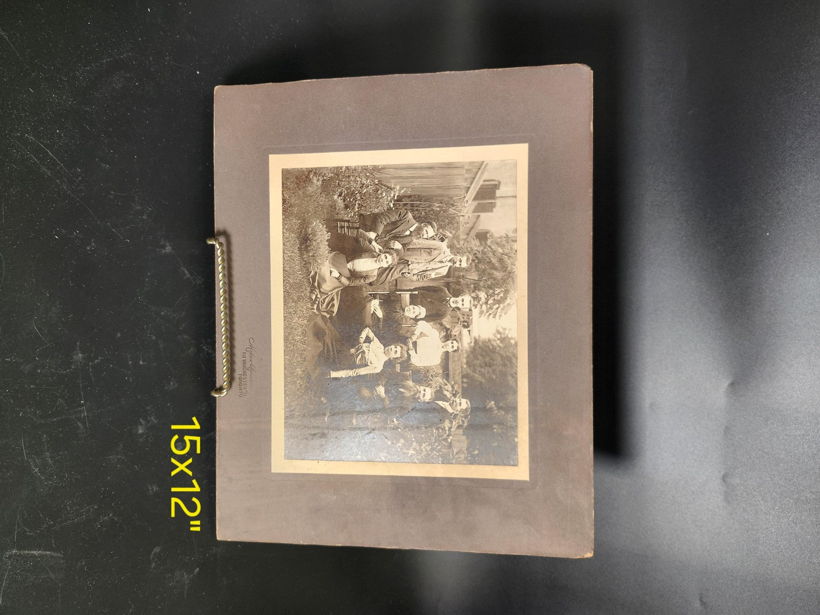 Vintage Milne Toronto Cabinet Card Macnitties Family 8x10 Sepia Photo Canada
