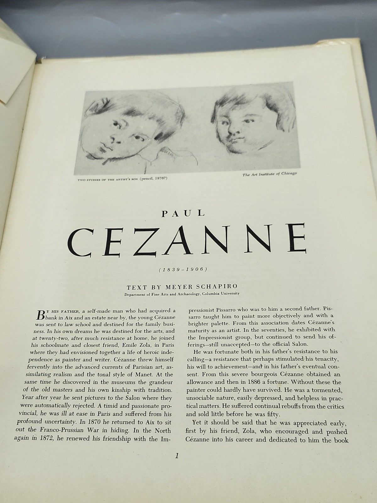 Vintage Cezanne 16 Full Color Prints Meyer Schapiro Cream HC Art Book USA 1952