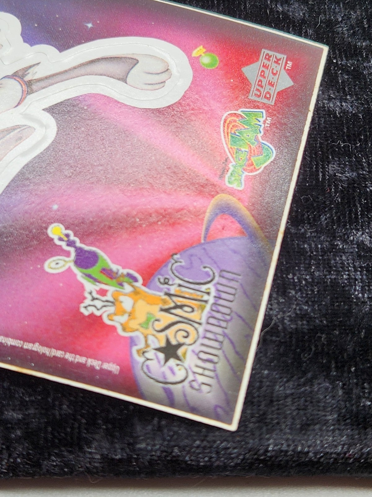 1997 Space Jam Cosmic Showdown CS4 Bugs Bunny Sticker Card Upper Deck Looney...